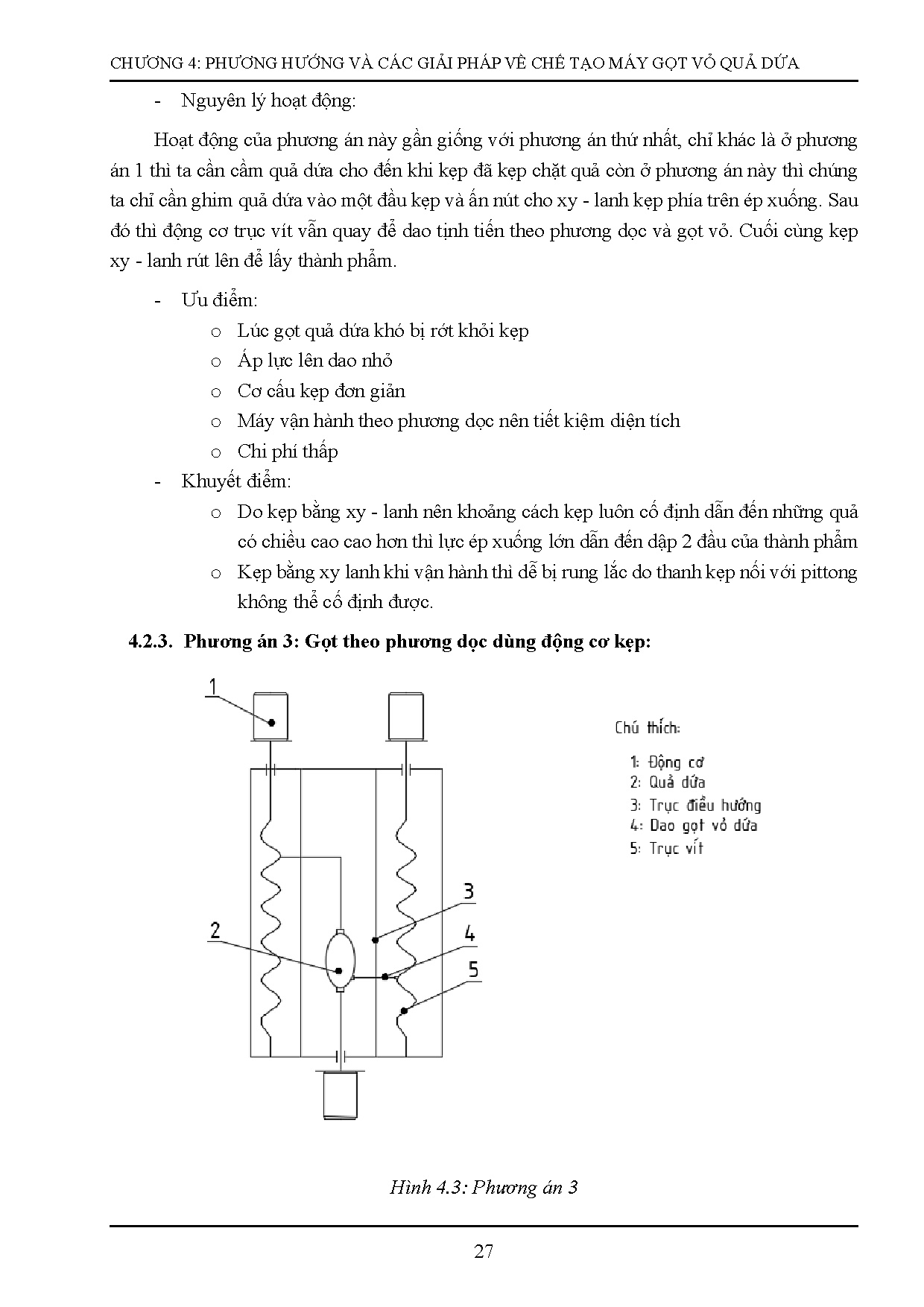 Đồ án tốt nghiệp - Thiết kế và thi công máy gọt vỏ cho quả dứa - Trang 42