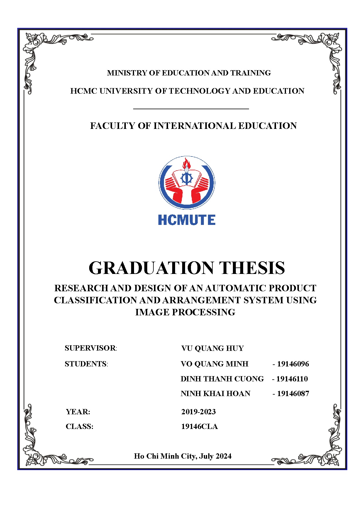 Đồ án tốt nghiệp - Research and design of an automatic product classification and arrangement SUIP