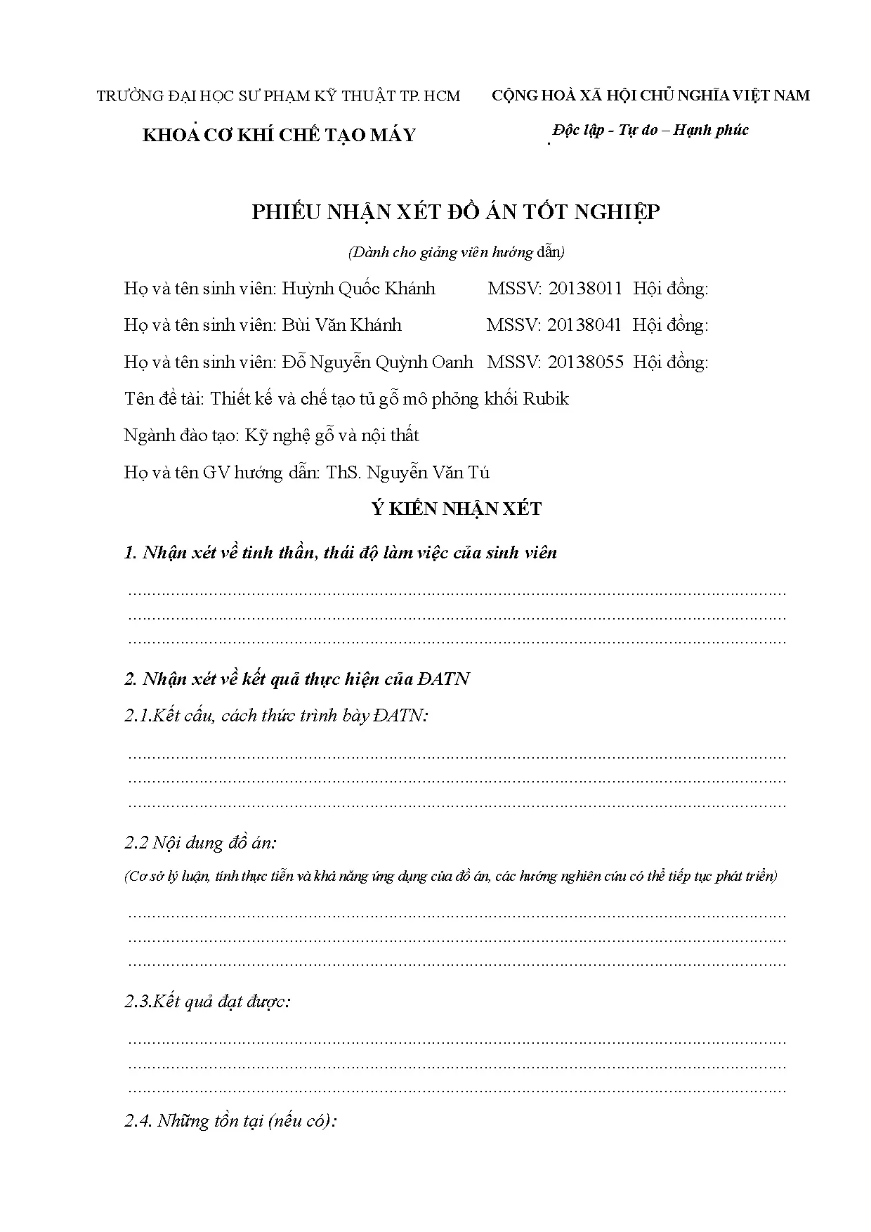 Đồ án tốt nghiệp - Thiết kế, chế tạo tủ gỗ mô phỏng khối rubik - Trang 3