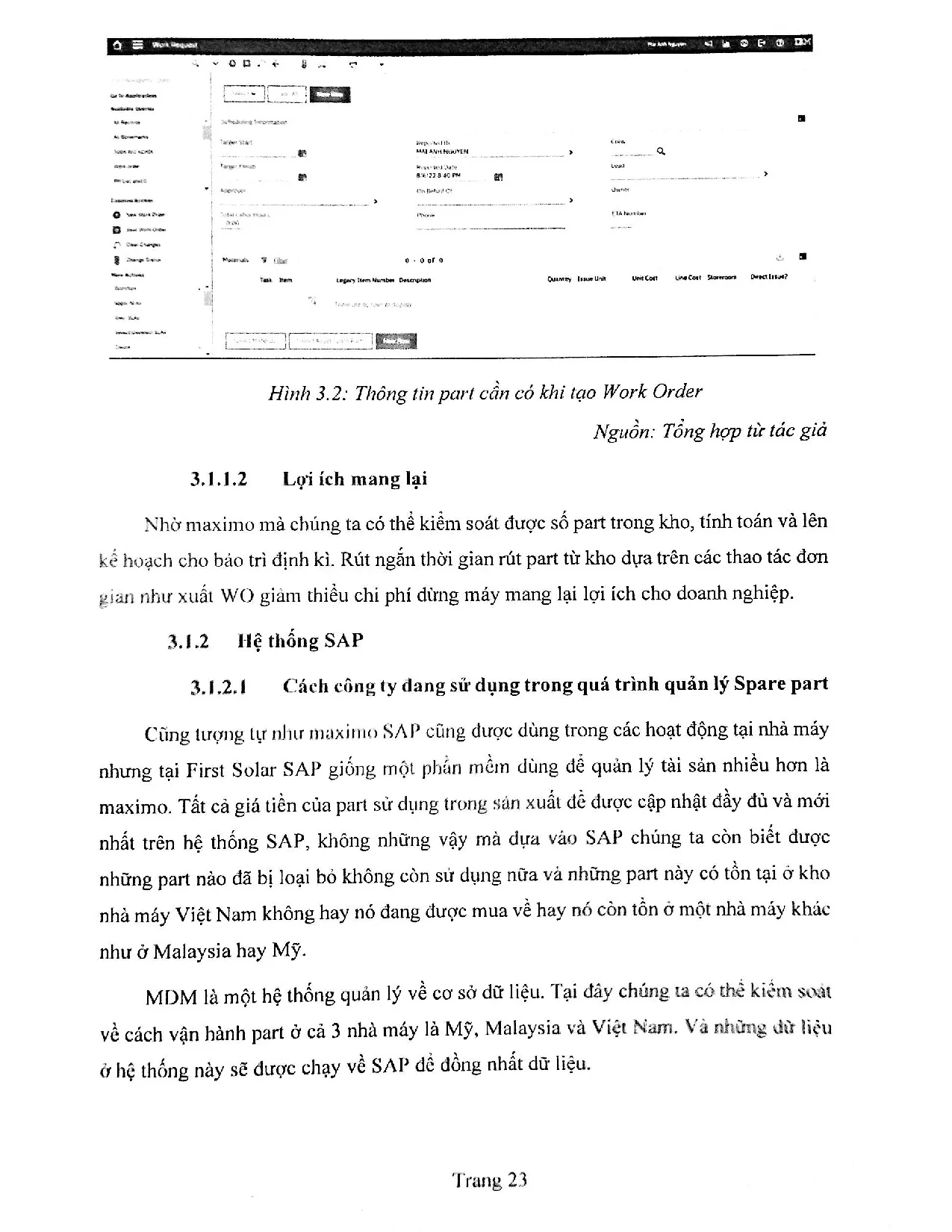 Đồ án tốt nghiệp - Hệ thống quản lý Space part tại Công ty TNHH sản xuất First Solar Việt Nam - Trang 34