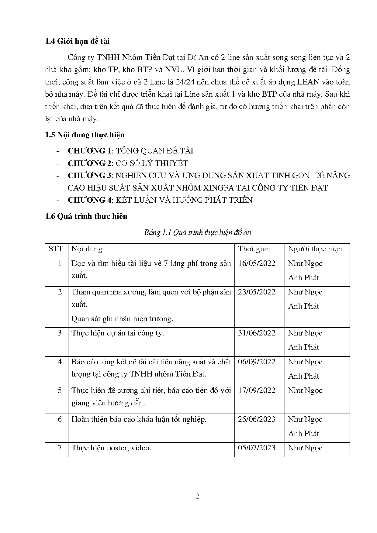 Đồ án tốt nghiệp - Nghiên cứu và ứng dụng sản xuất tinh gọn để nâng cao hiệu suất sản xuất NXTCTTĐ - Trang 23