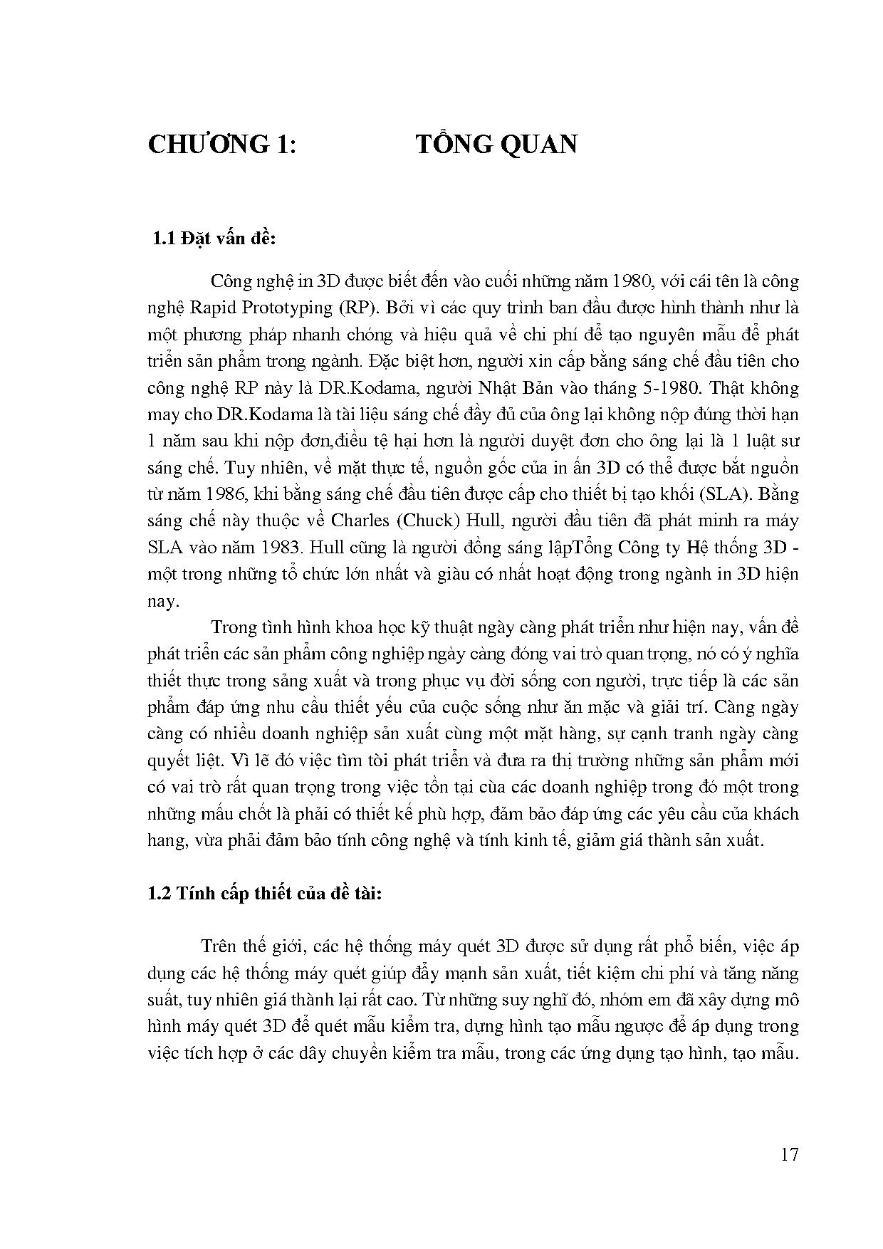 Đồ án tốt nghiệp - Nghiên cứu, thiết kế và chế tạo máy quét 3D hồng ngoại - Trang 17