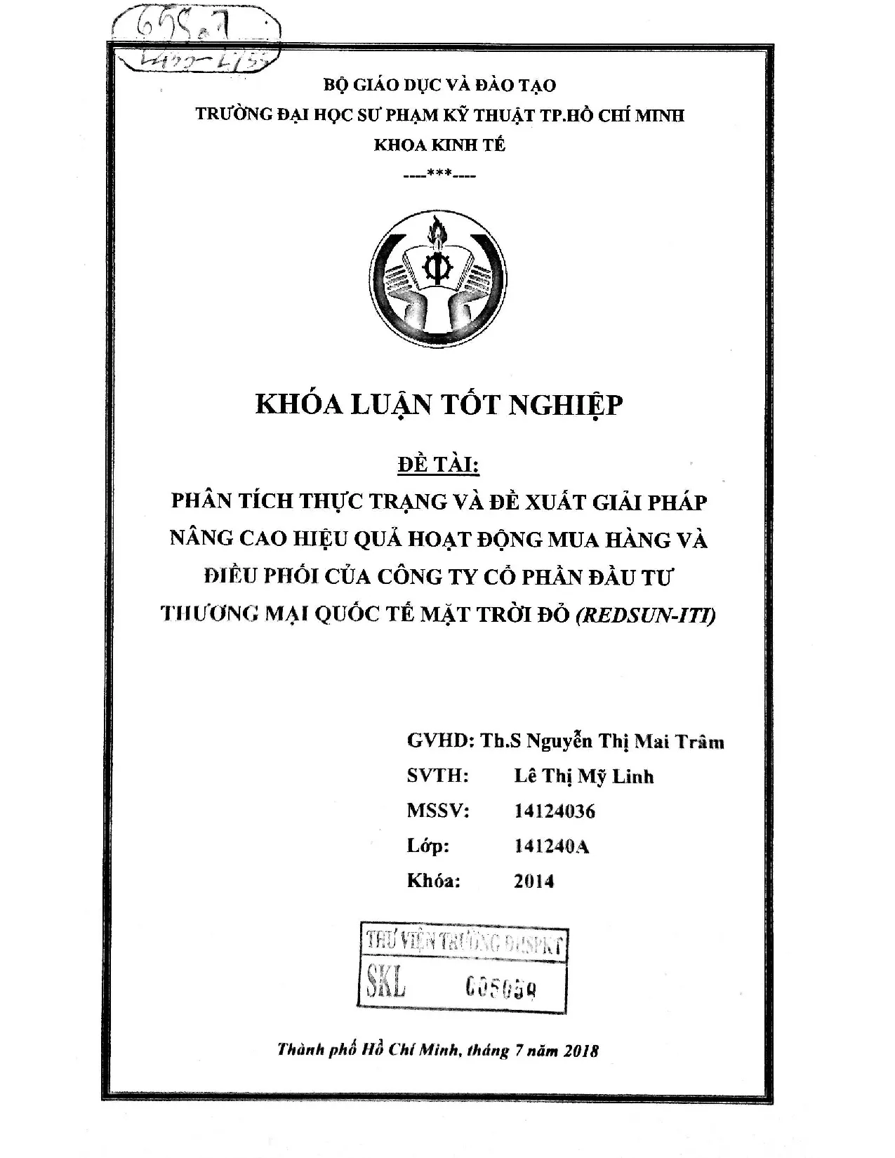 Đồ án tốt nghiệp - Phân tích thực trạng và đề xuất giải pháp nâng cao hiệu QHĐMHVĐPCCTCPĐTTMQTMTĐ (
