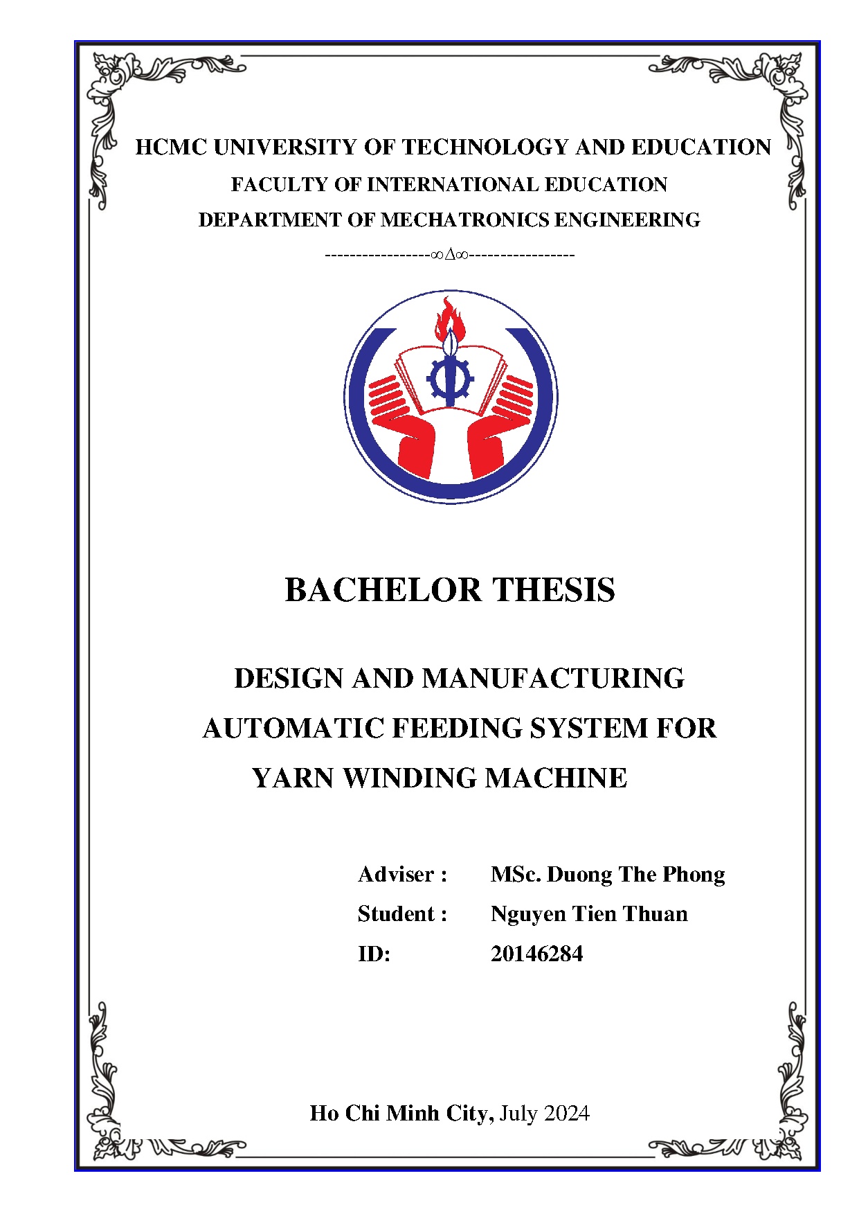 Đồ án tốt nghiệp - Design and manufacturing automatic feeding system for yarn winding machine