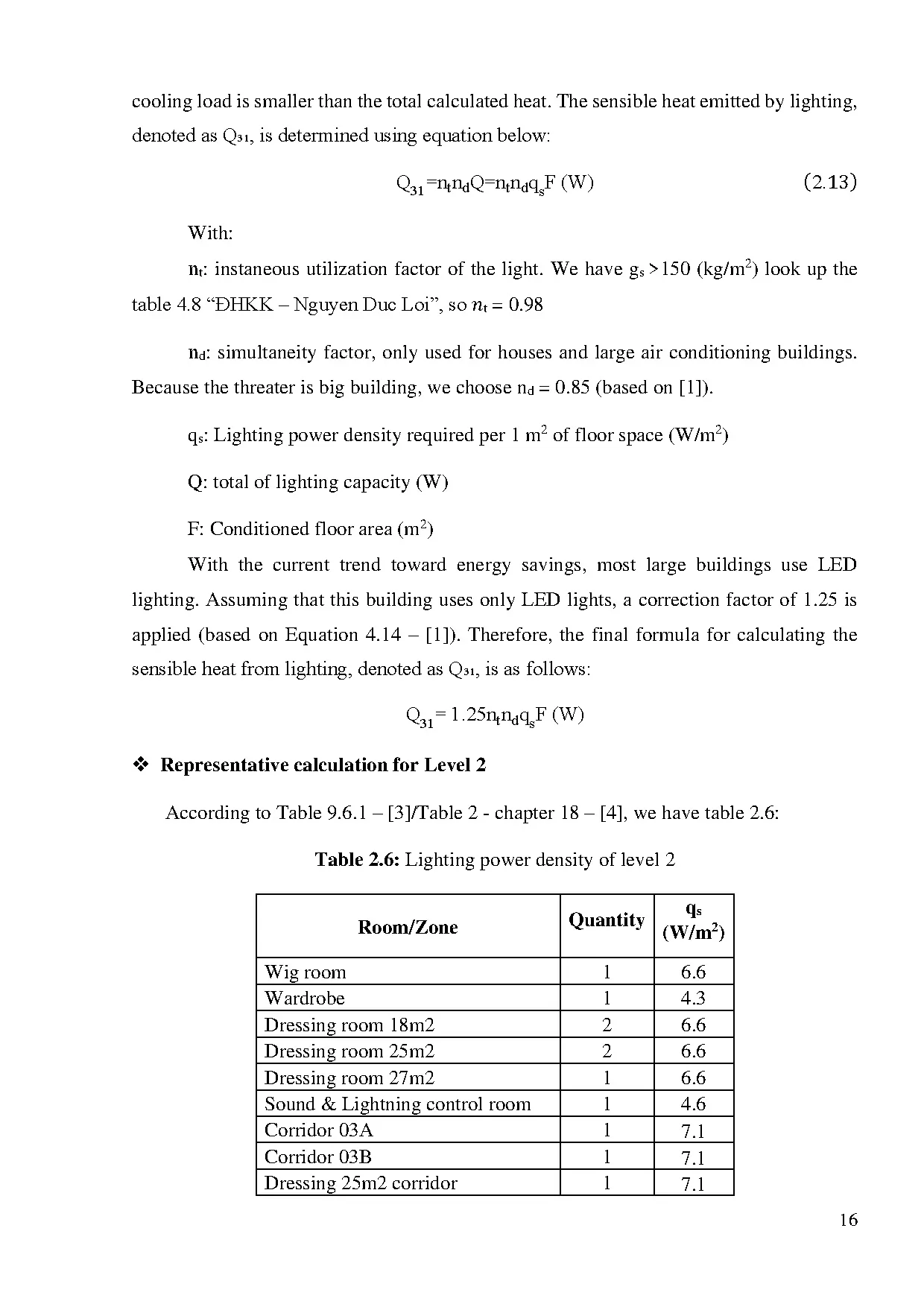 Đồ án tốt nghiệp - Calculation and verification of the airconditioning system for Ho Guom opera HIH - Trang 27