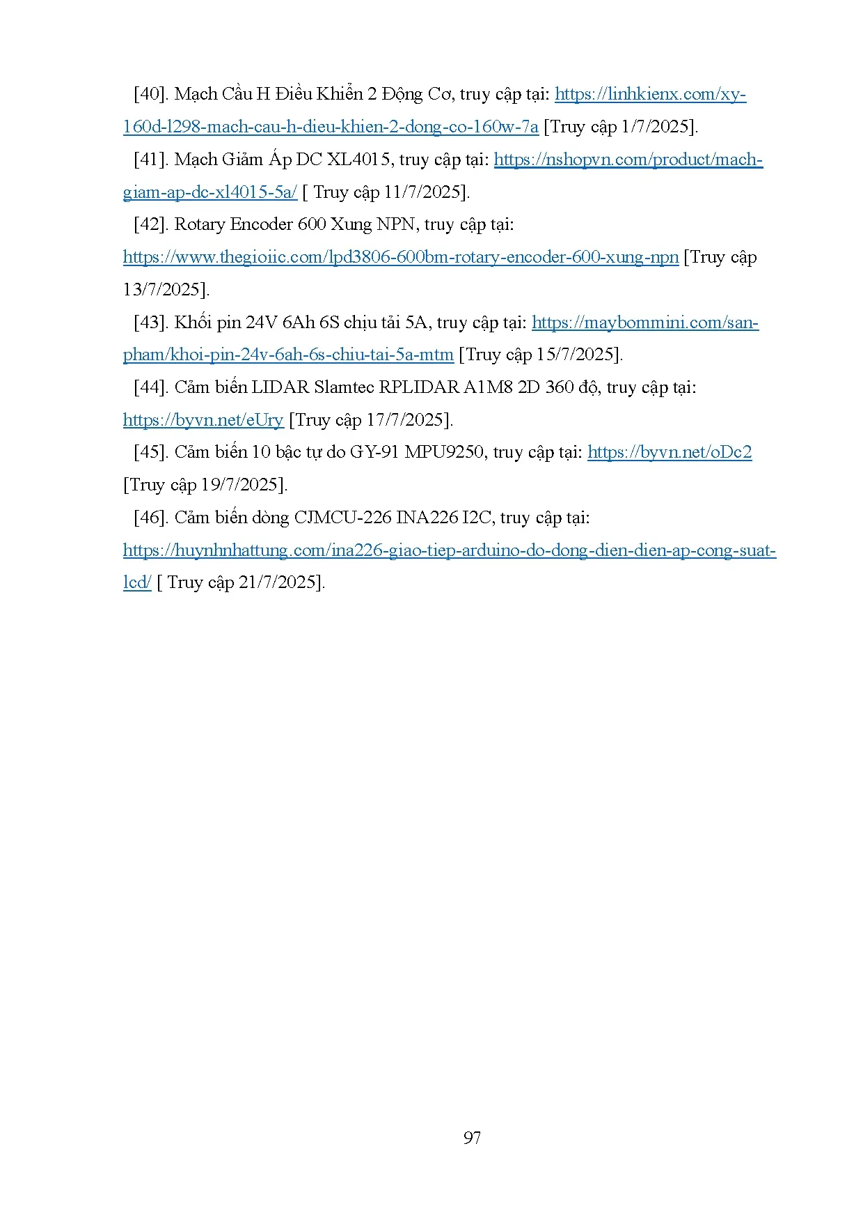 Đồ án tốt nghiệp - Nghiên cứu thiết kế chế tạo Mobile Robot vận chuyển hàng hóa - Trang 114