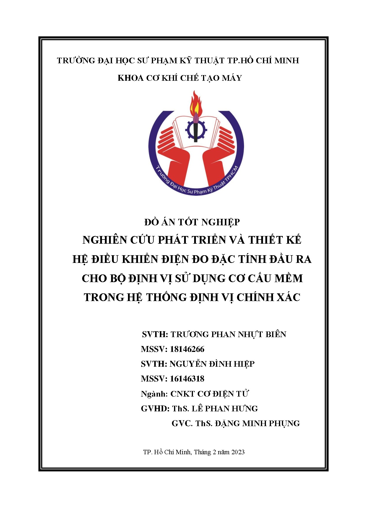 Đồ án tốt nghiệp - Nghiên cứu phát triển và thiết kế hệ điều khiển điện đo đặc TĐRCBĐVSDCCMTHTĐVCX