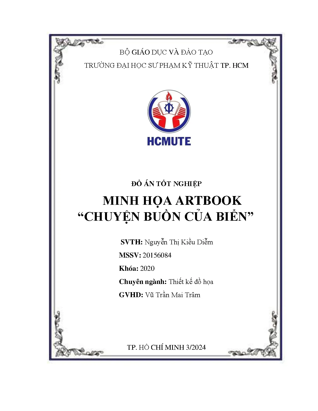 Đồ án tốt nghiệp - Minh họa artbook “Chuyện buồn của biển”