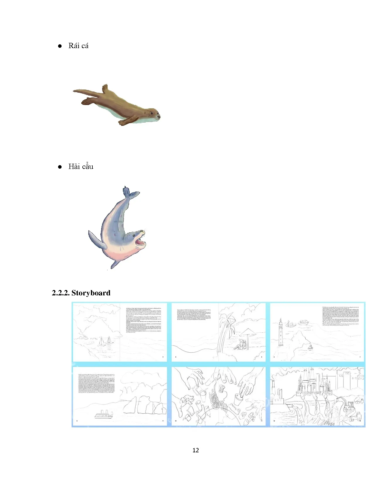 Đồ án tốt nghiệp - Minh họa artbook “Chuyện buồn của biển” - Trang 13