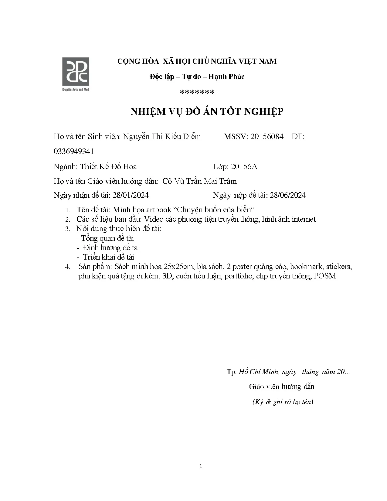 Đồ án tốt nghiệp - Minh họa artbook “Chuyện buồn của biển” - Trang 2