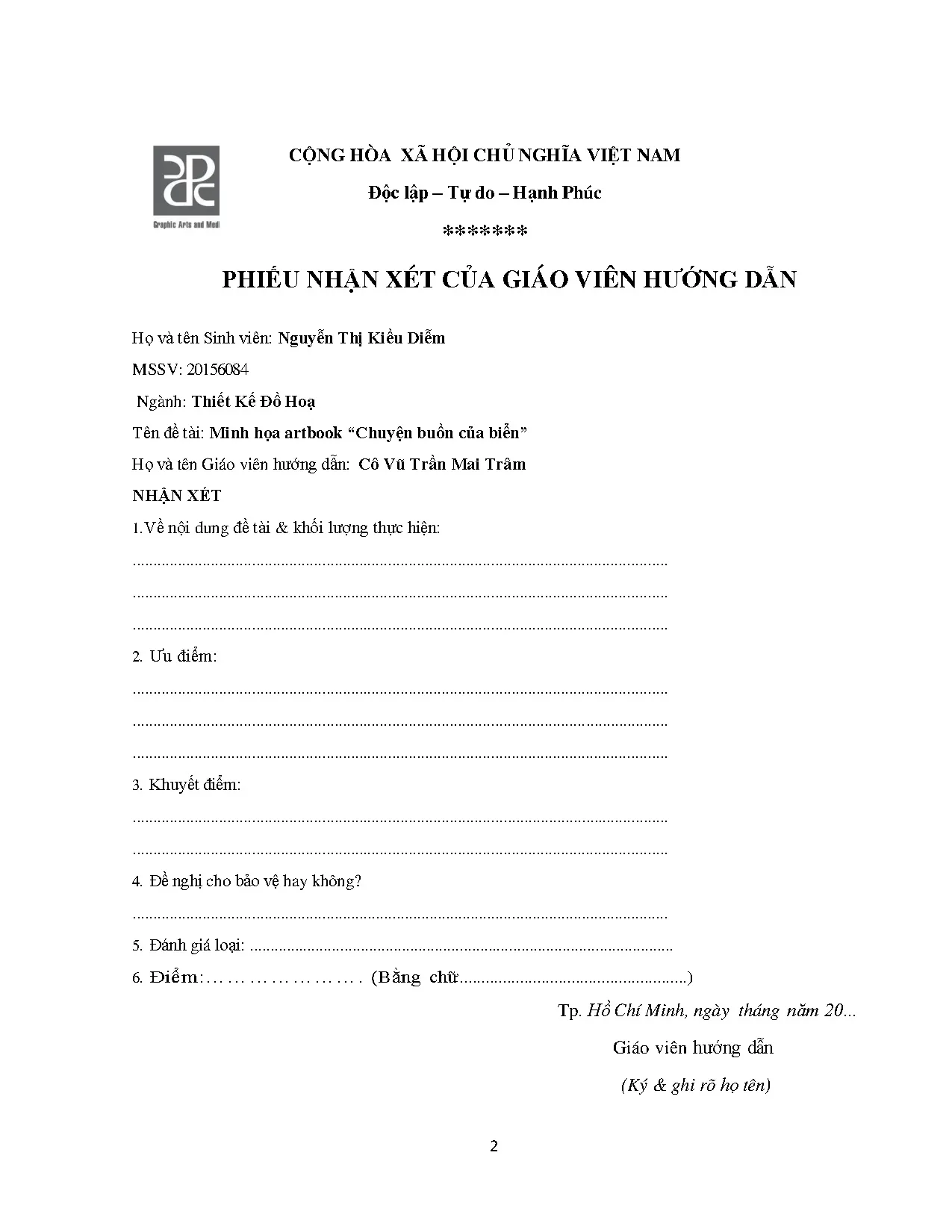 Đồ án tốt nghiệp - Minh họa artbook “Chuyện buồn của biển” - Trang 3