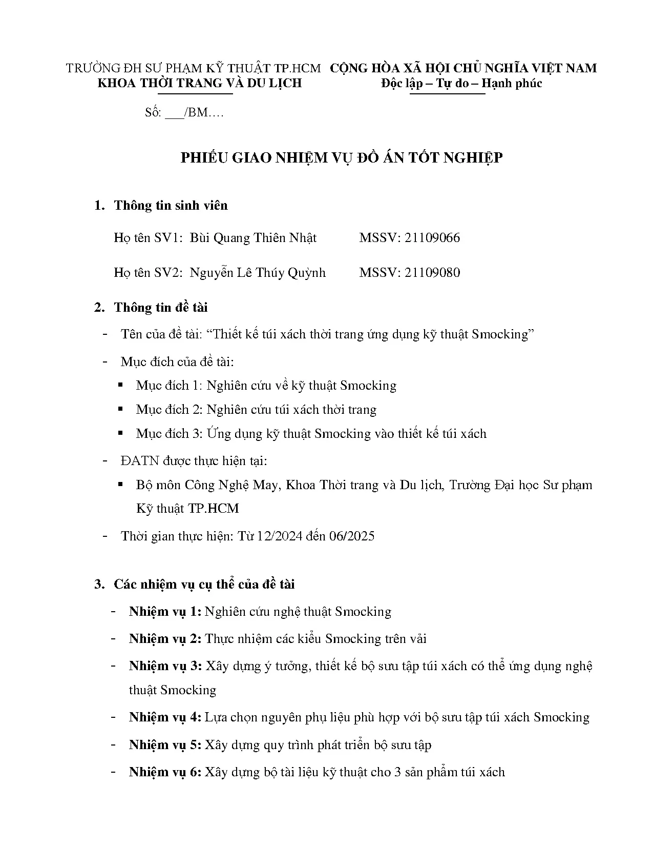 Đồ án tốt nghiệp - Thiết kế túi xách thời trang ứng dụng kỹ thuật Smocking - Trang 2