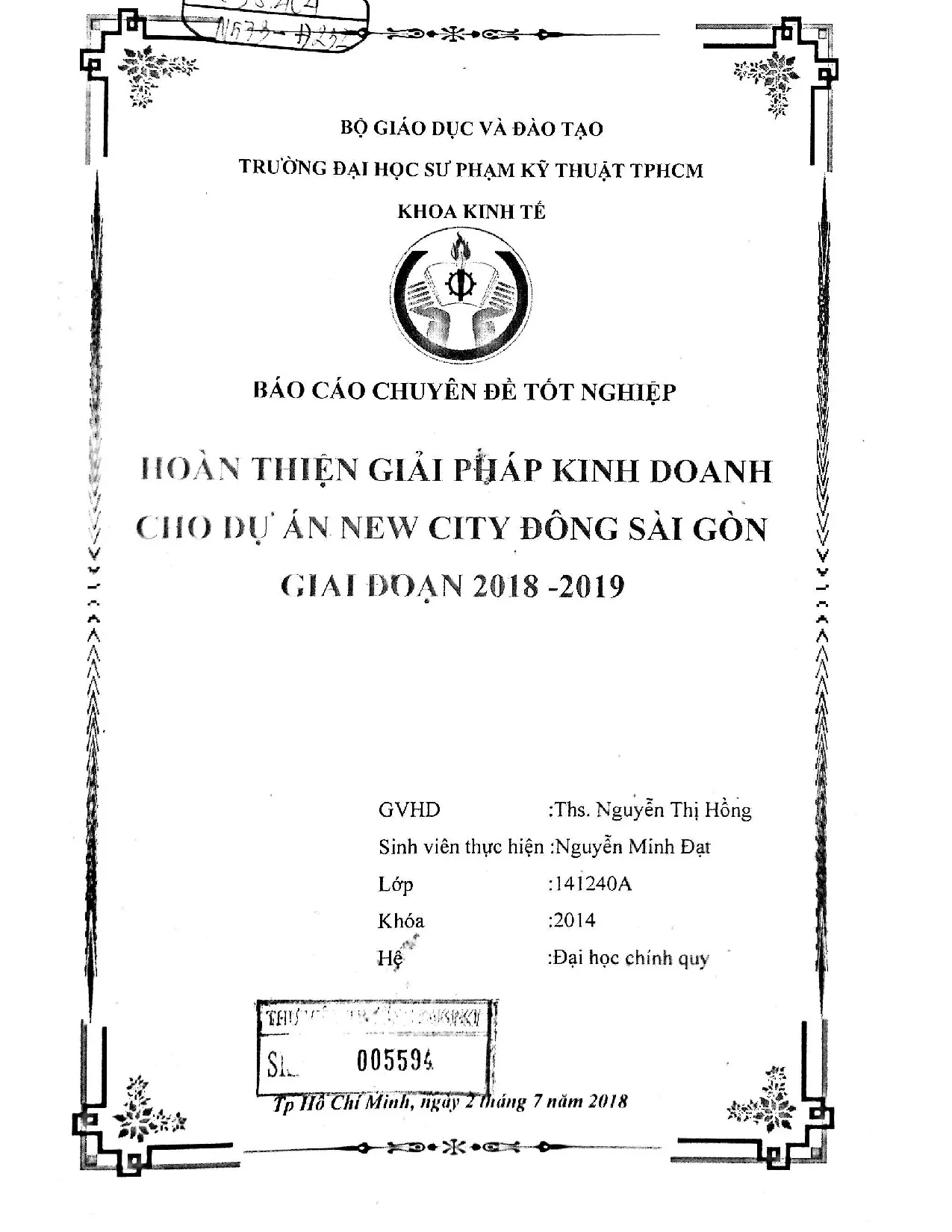 Đồ án tốt nghiệp - Hoàn thiện giải pháp kinh doanh cho dự án New City Đông Sài Gòn giai đoạn 2