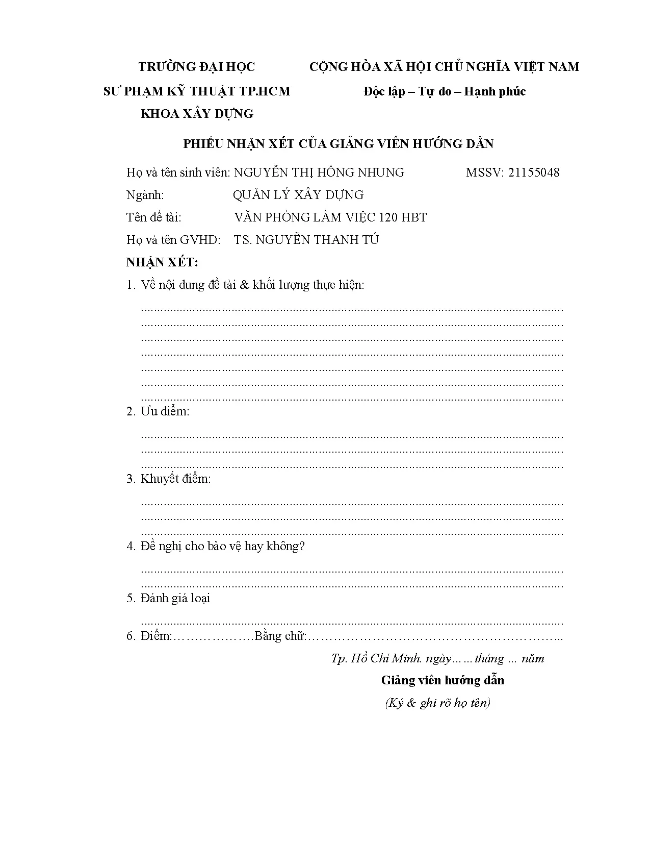 Đồ án tốt nghiệp - Văn phòng làm việc 120 Hai Bà Trưng - Trang 3