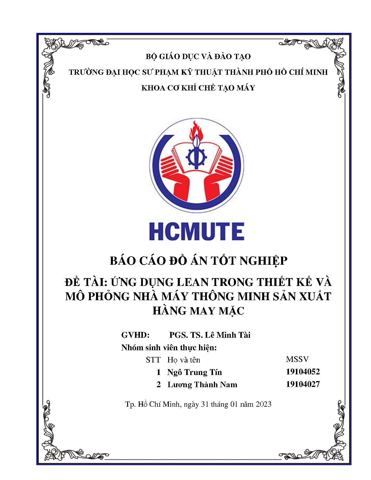 Đồ án tốt nghiệp - Ứng dụng Lean trong thiết kế và mô phỏng nhà máy thông minh sản xuất hàng may mặc