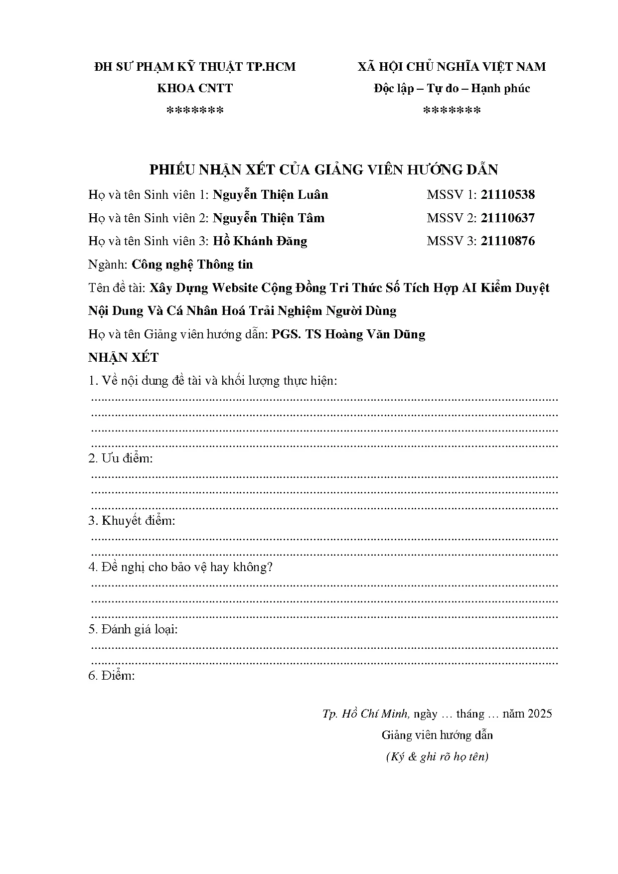 Đồ án tốt nghiệp - Xây dựng website cộng đồng tri thức số tích hợp AI kiểm duyệt nội dụng và CNHTNND - Trang 3