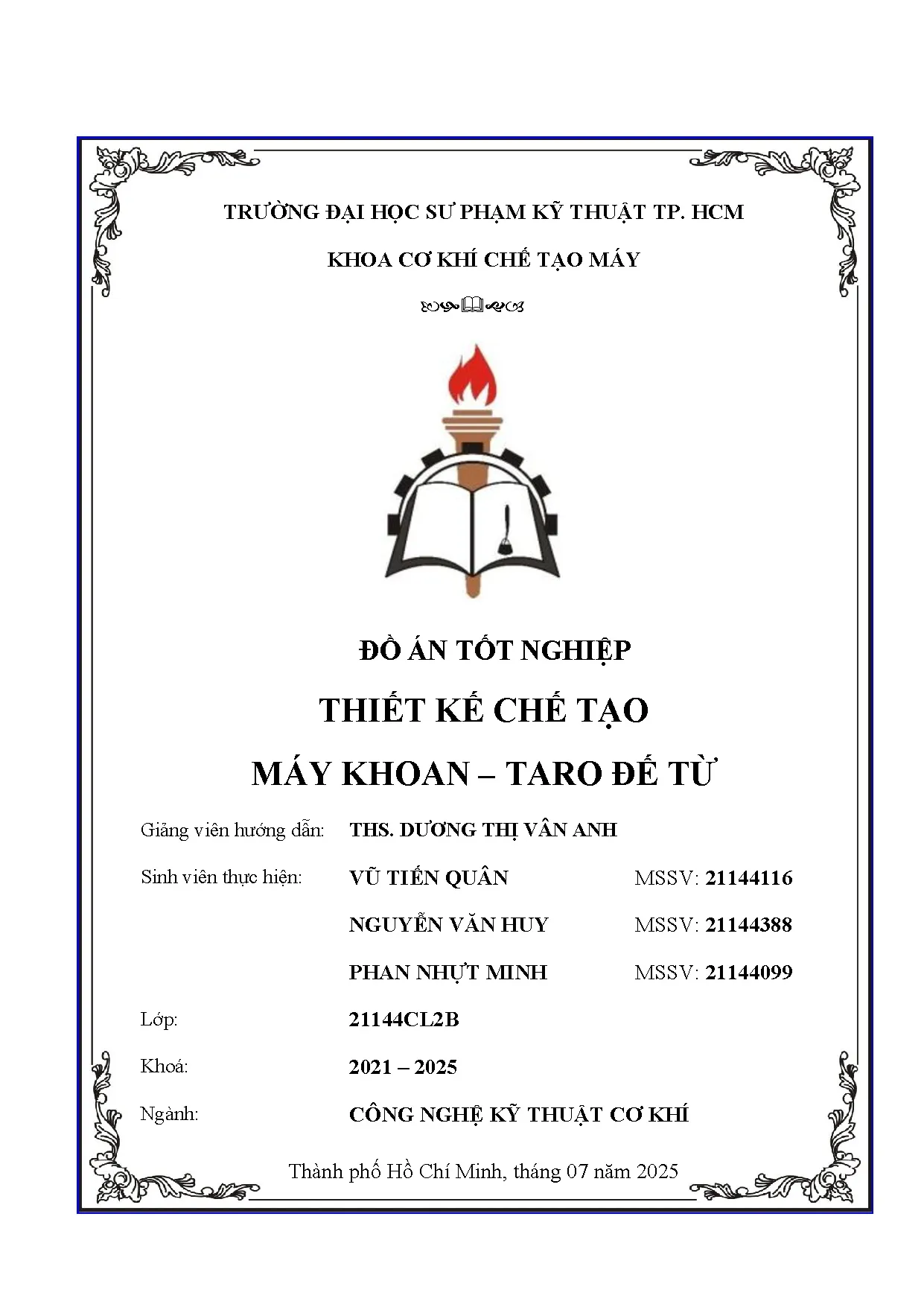 Đồ án tốt nghiệp - Thiết kế chế tạo máy khoan — Taro đế từ - Trang 2