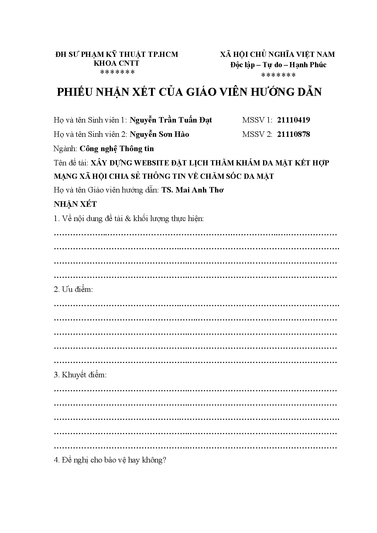 Đồ án tốt nghiệp - Xây dựng Website đặt lịch thăm khám da mặt kết hợp mạng xã hội chia sẻ TTVCSDM - Trang 3