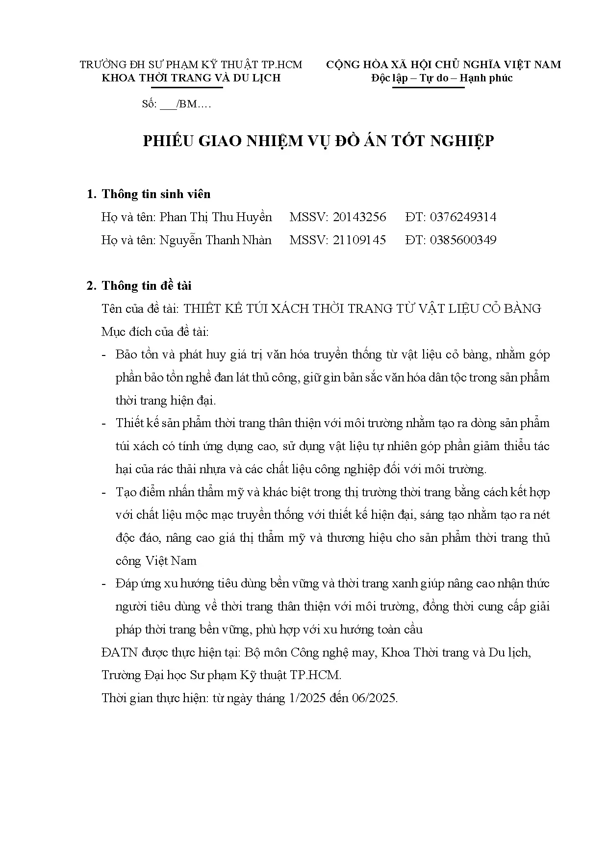 Đồ án tốt nghiệp - Thiết kế túi xách thời trang từ vật liệu cỏ bàng - Trang 3