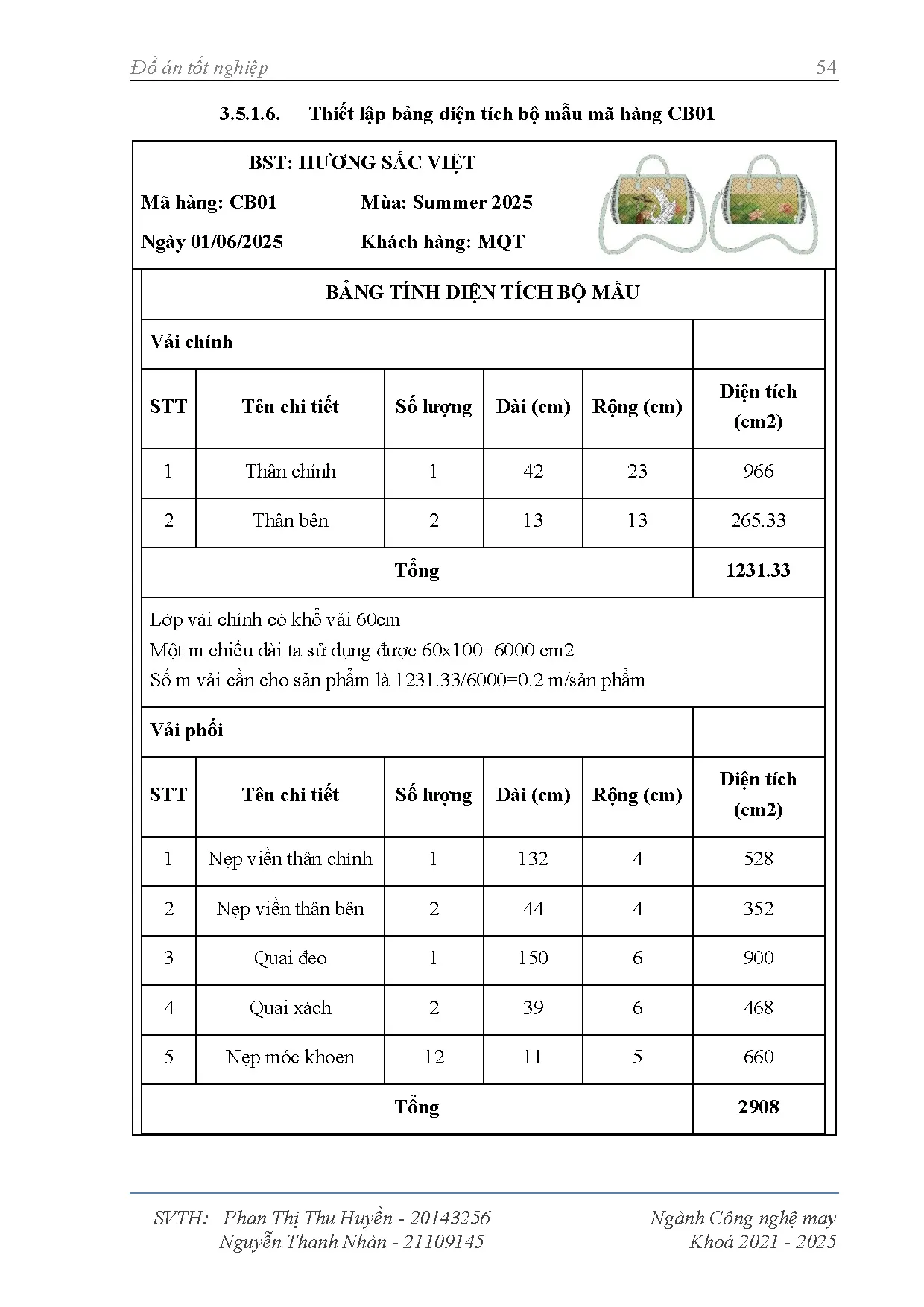 Đồ án tốt nghiệp - Thiết kế túi xách thời trang từ vật liệu cỏ bàng - Trang 76