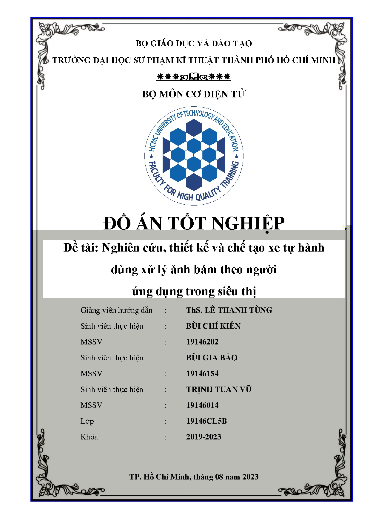 Đồ án tốt nghiệp - Nghiên cứu, thiết kế và chế tạo xe tự hành dùng xử lý ảnh bám theo người ứng DTST