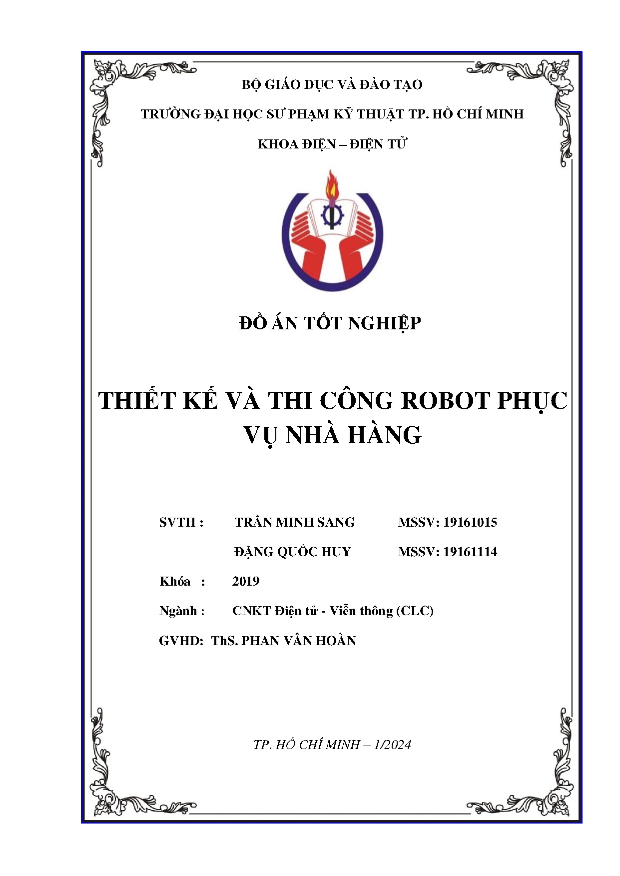 Đồ án tốt nghiệp - Thiết kế và thi công robot phục vụ nhà hàng