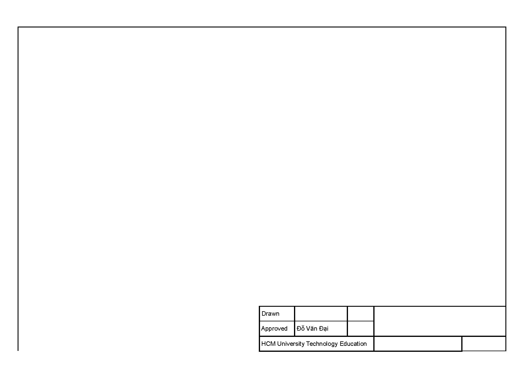 Mẫu Khung A4 dọc VẼ KỸ THUẬT