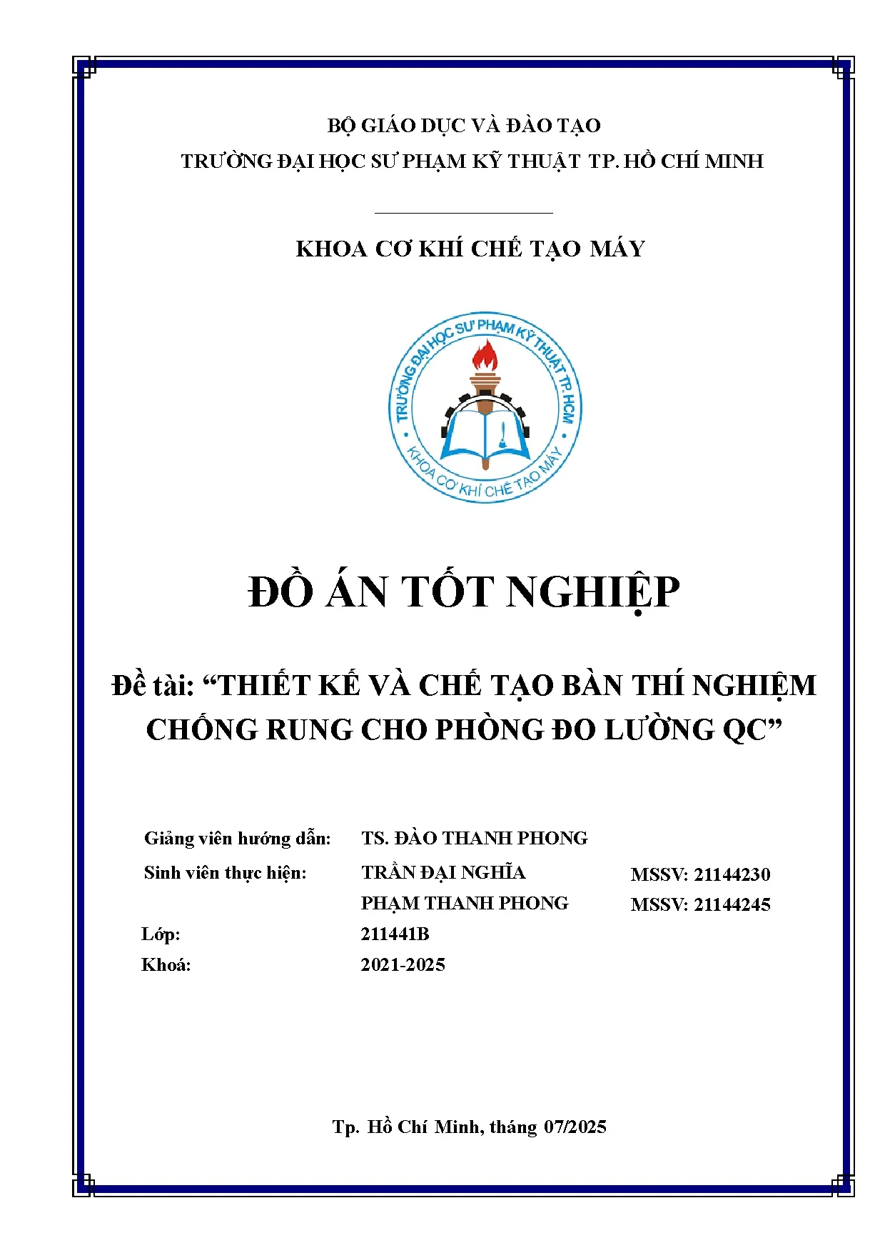 Đồ án tốt nghiệp - Thiết kế và chế tạo bàn thí nghiệm chống rung cho phòng đo lường QC - Trang 2