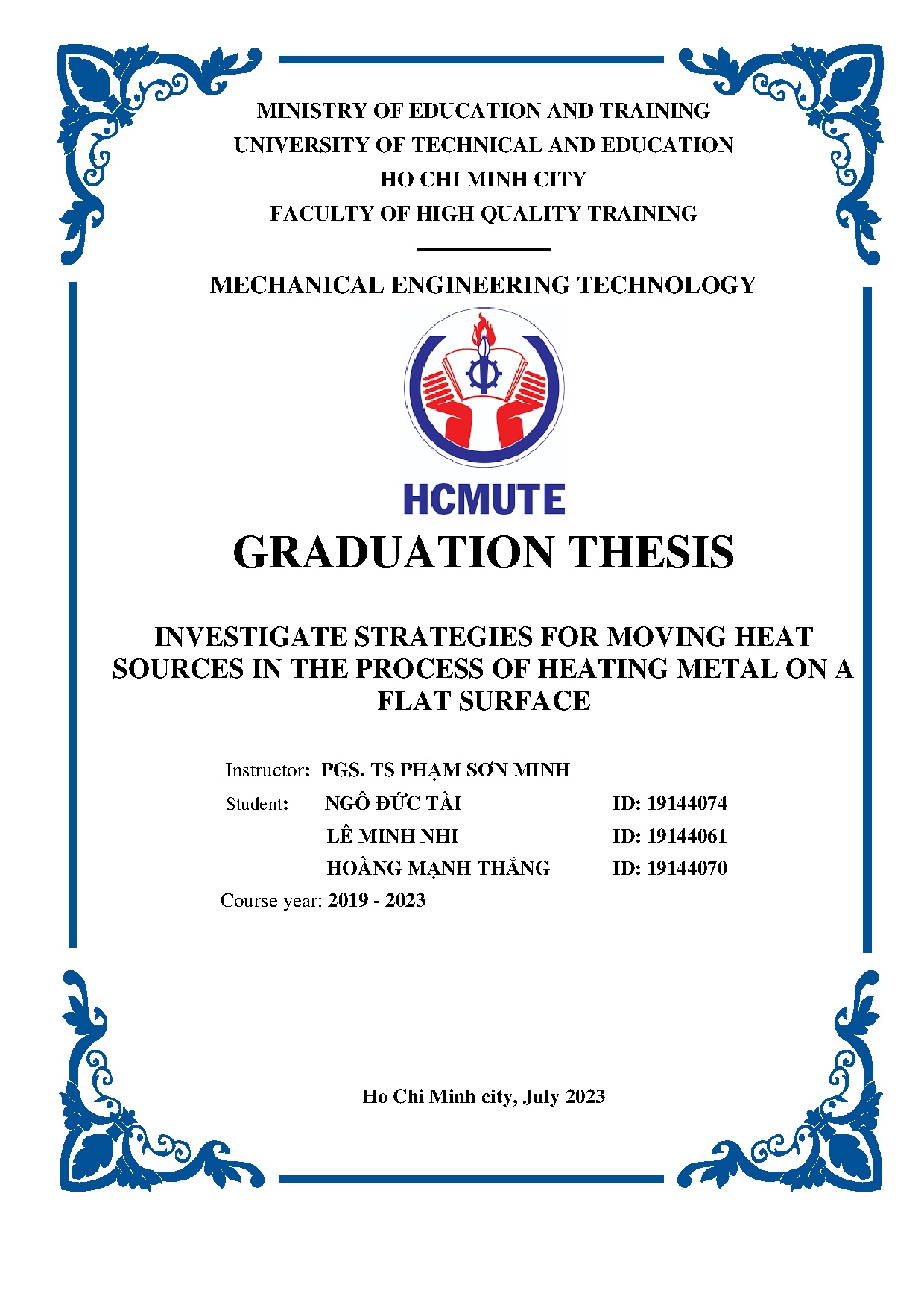 Đồ án tốt nghiệp - Investigate strategies for moving heat sources in the process of heating MO a FS