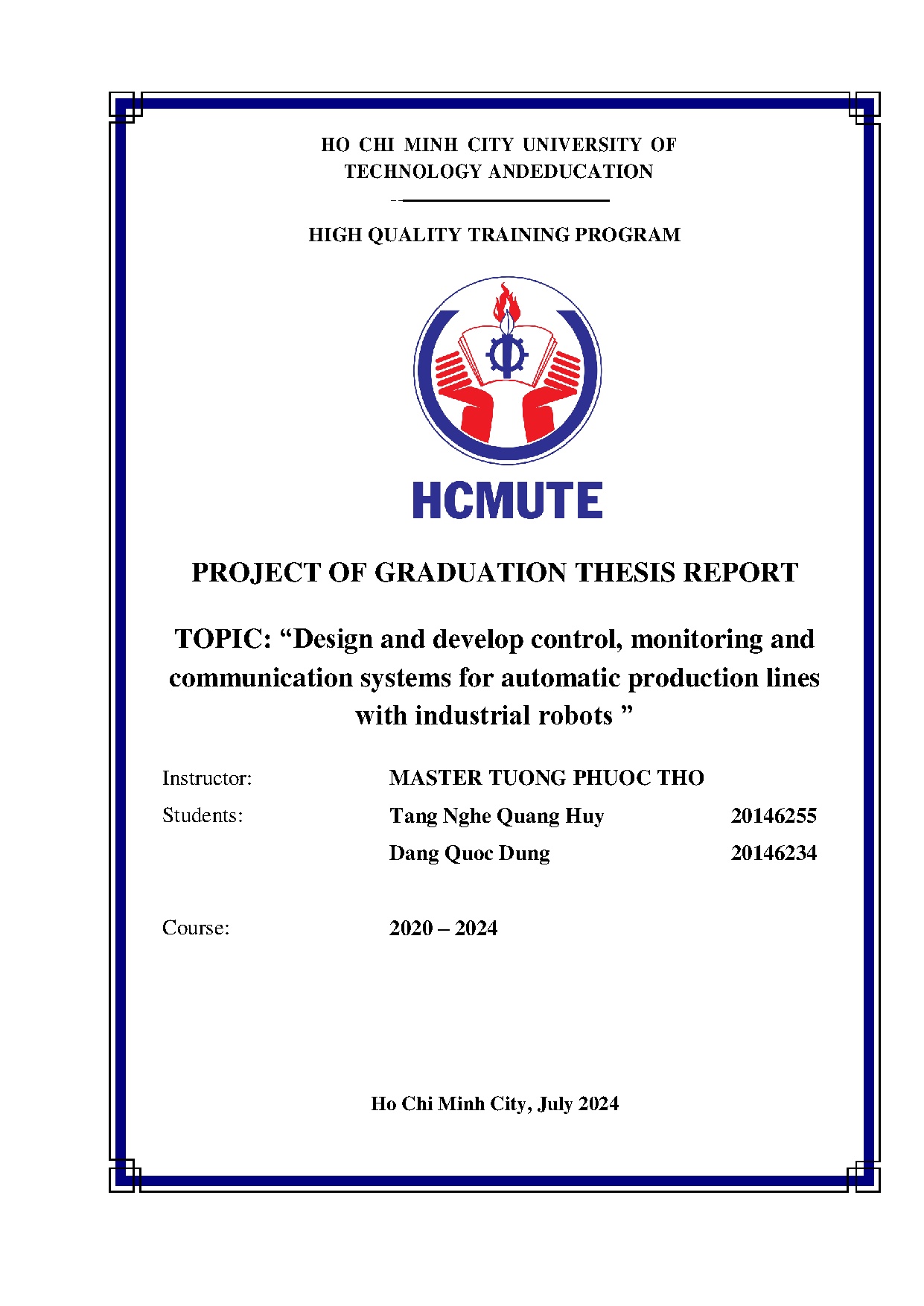 Đồ án tốt nghiệp - Design and develop control, monitoring and communication systems for APLWIR