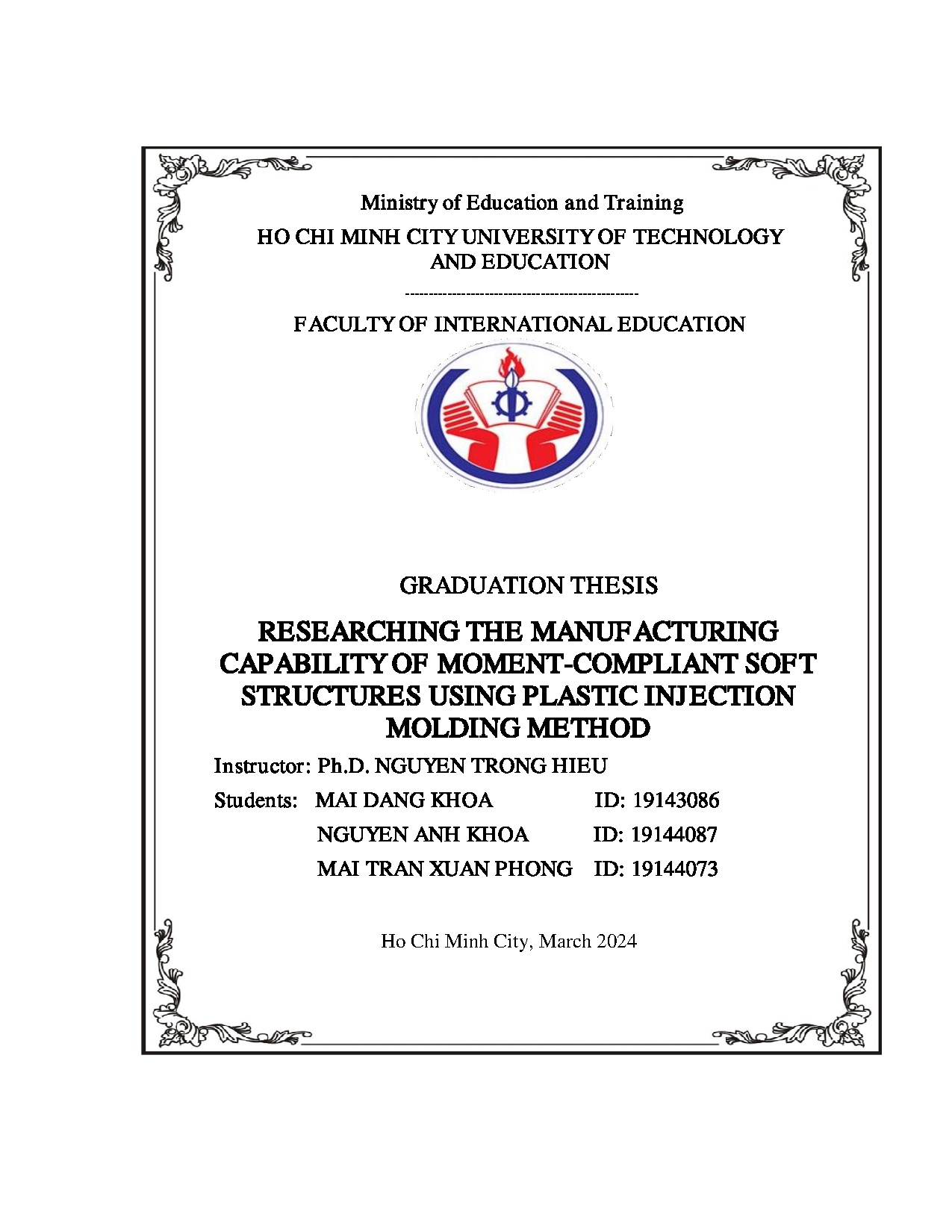 Đồ án tốt nghiệp - Researching the manufacturing capability of moment-compliant soft SUPIMM