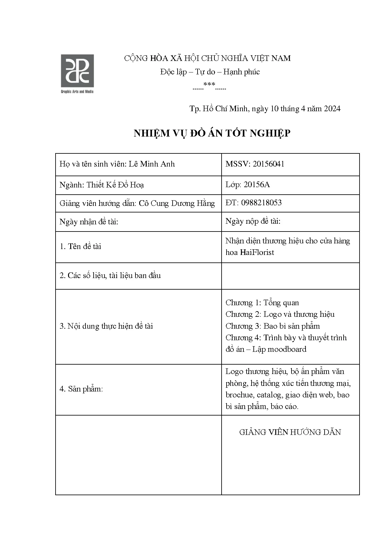 Đồ án tốt nghiệp - Nhận diện thương hiệu cho cửa hàng hoa HaiFlorist - Trang 2