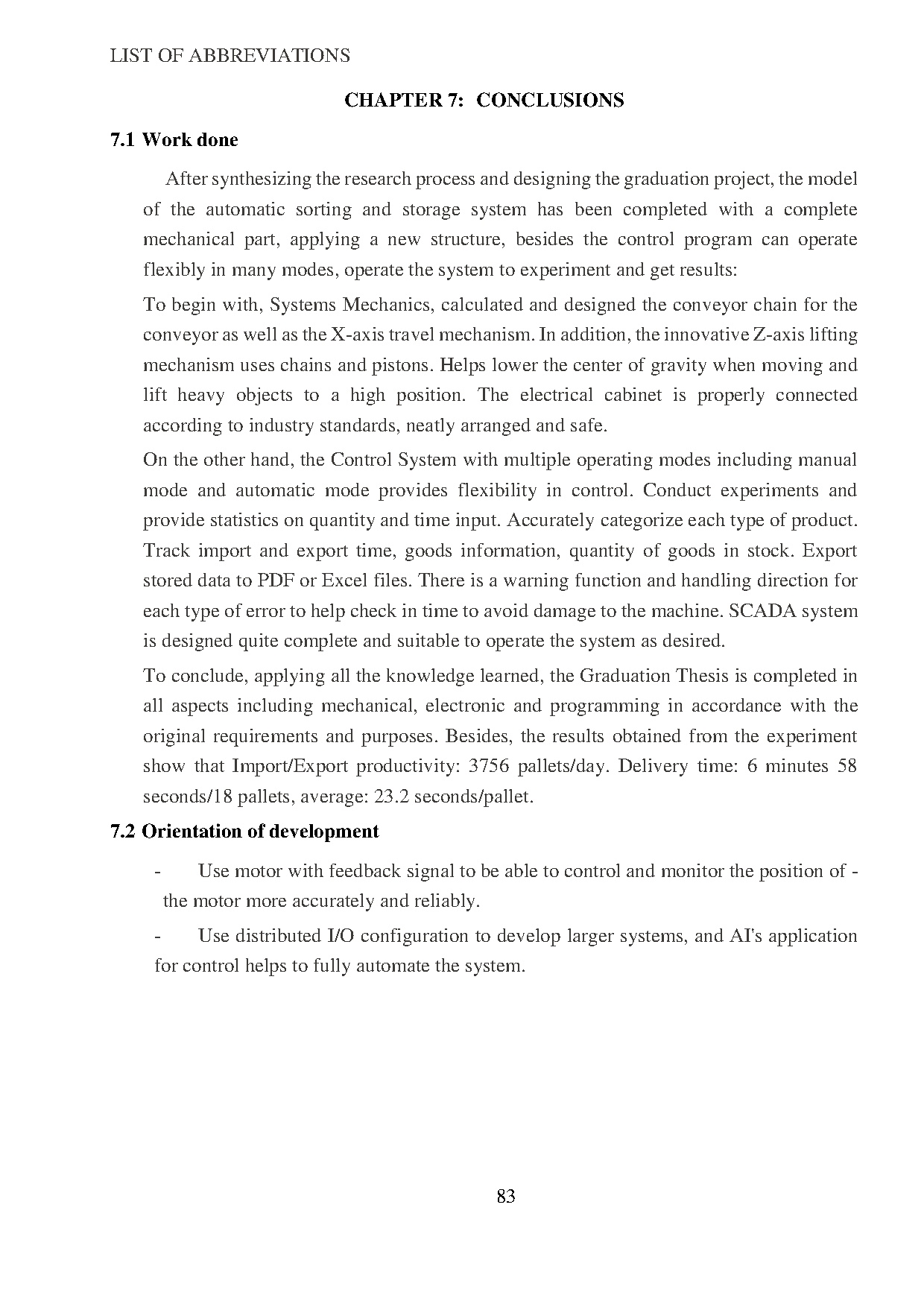Đồ án tốt nghiệp - Design and implementation of automatic storange and classification systems - Trang 99