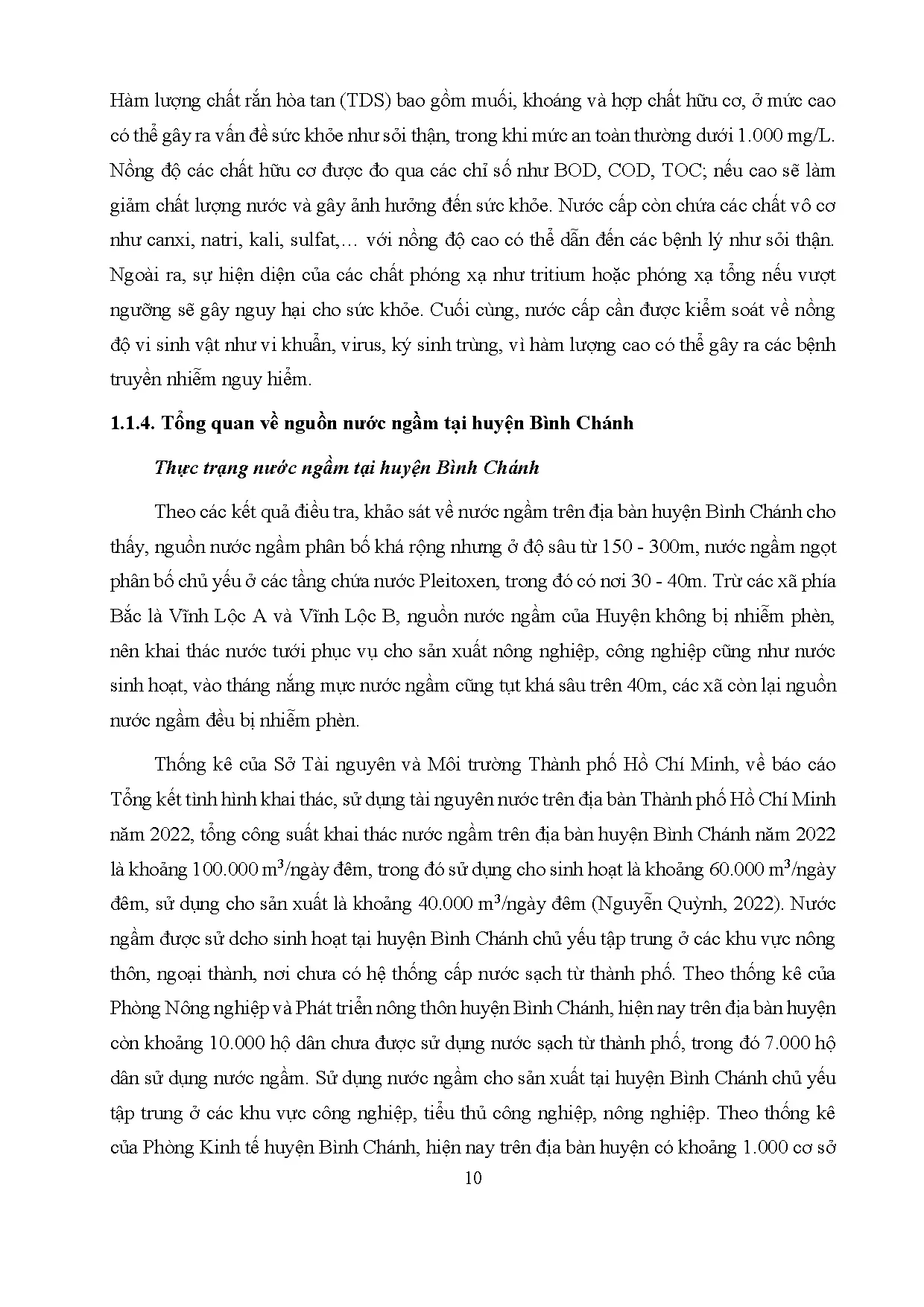 Đồ án tốt nghiệp - Đánh giá rủi ro sức khỏe do ô nhiễm Nitrate trong nguồn nước tại HBATPHCMVĐXPPXL - Trang 40