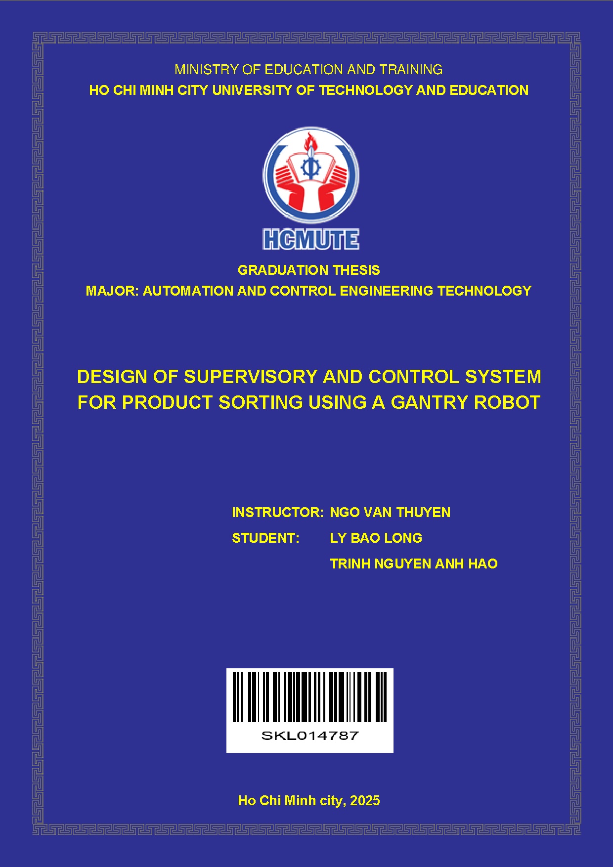 Đồ án tốt nghiệp - Design of supervisory and control system for product sorting using a gantry robot