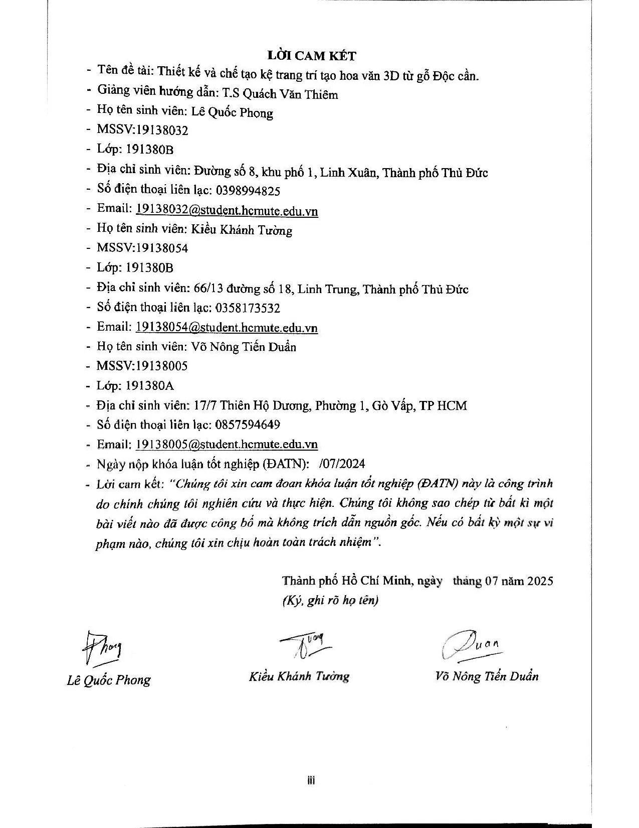 Đồ án tốt nghiệp - Thiết kế và chế tạo kệ trang trí tạo hoa văn 3D từ gỗ Độc Cần - Trang 2