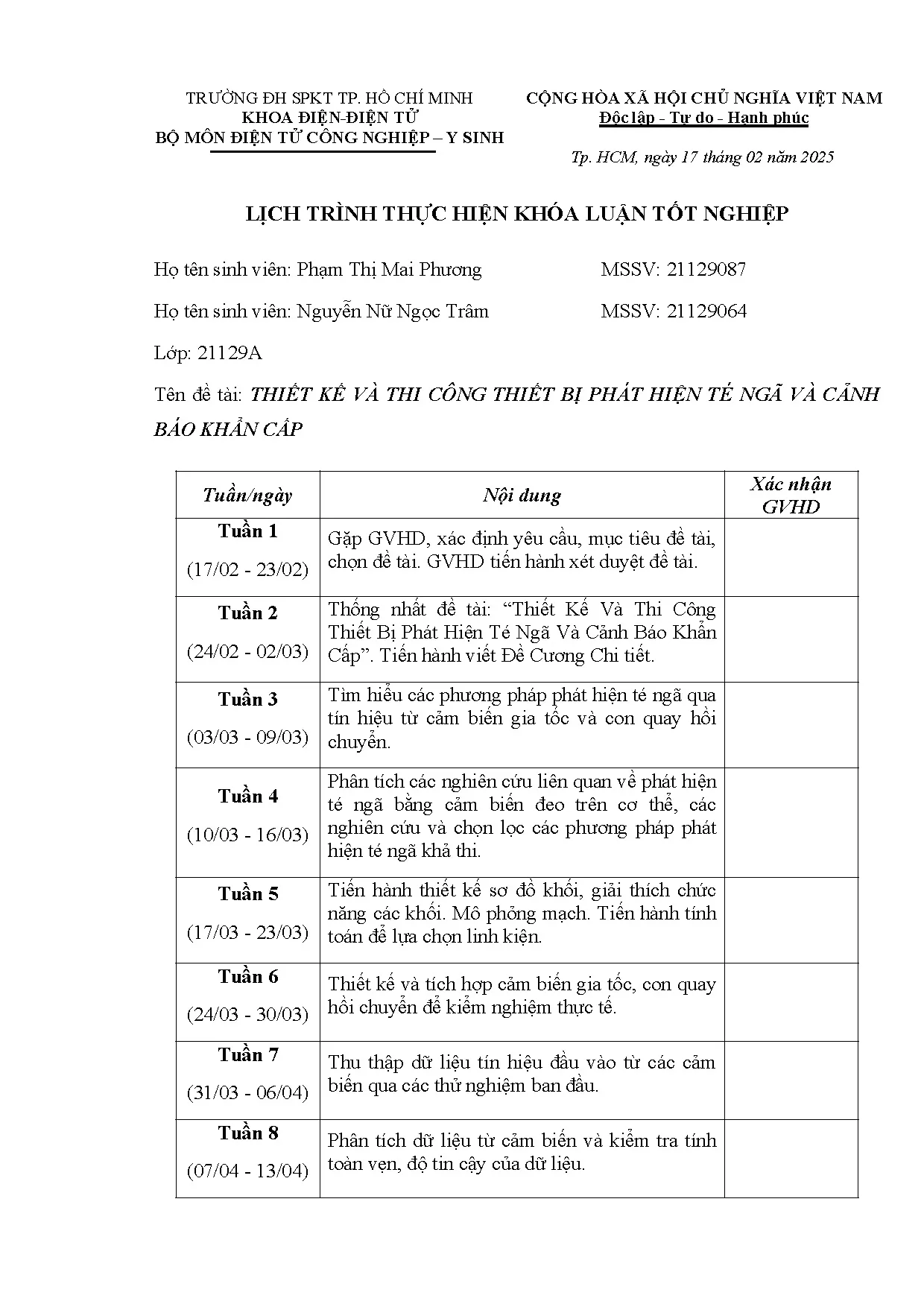 Đồ án tốt nghiệp - Thiết kế và thi công thiết bị phát hiện té ngã và cảnh bảo khẩn cấp - Trang 4
