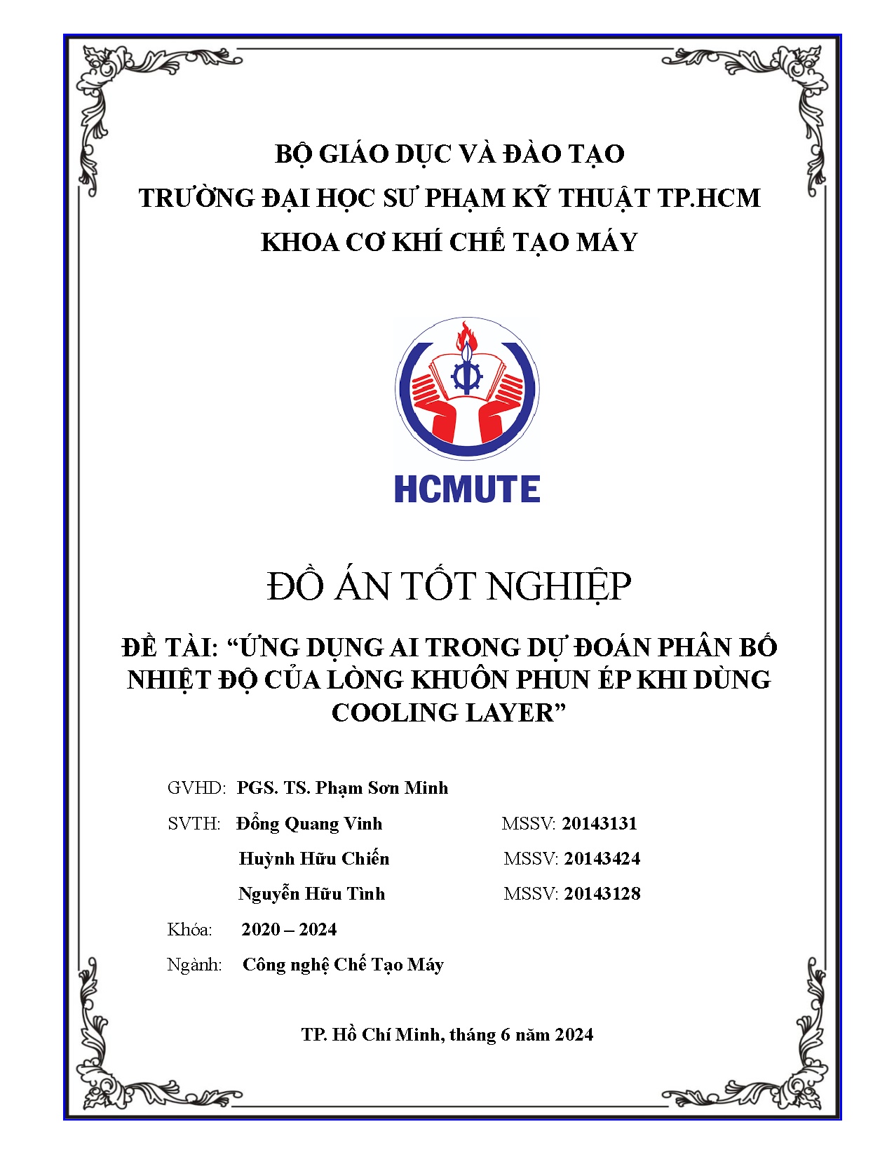 Đồ án tốt nghiệp - Ứng dụng AI trong dự đoán phân bố nhiệt độ của lòng khuôn phun ép khi dùng CL