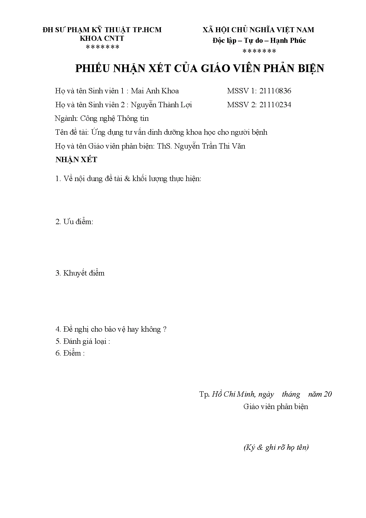 Đồ án tốt nghiệp - Ứng dụng tư vấn dinh dưỡng khoa học cho người bệnh - Trang 3