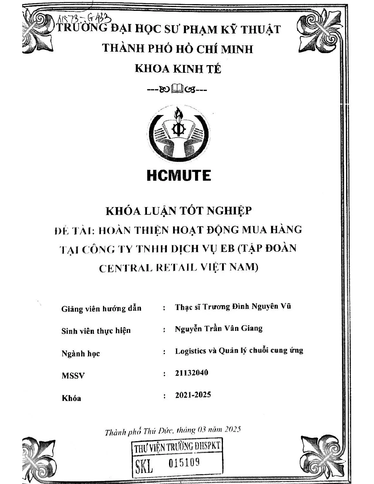Đồ án tốt nghiệp - Hoàn thiện hoạt động mua hàng tại công ty TNHH dịch vụ EB (tập đoàn Central RVN