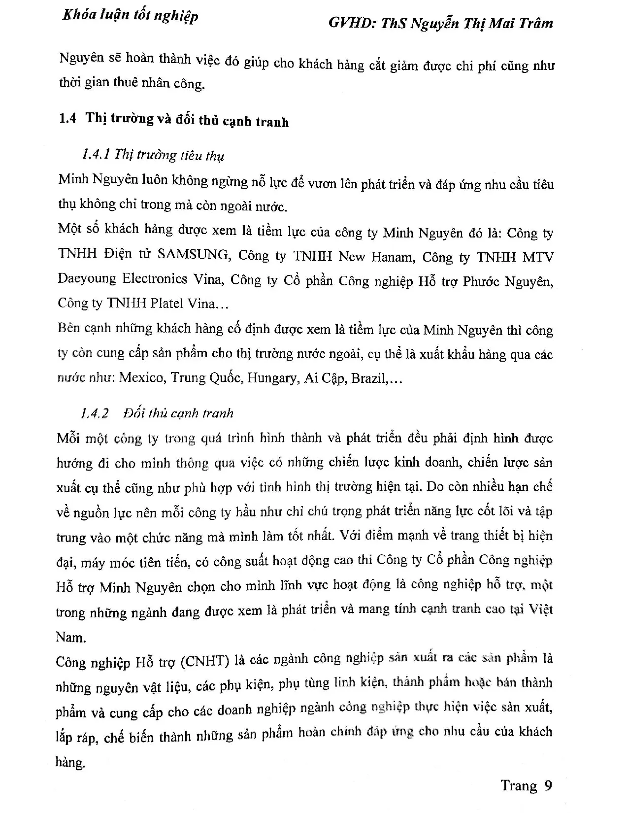 Đồ án tốt nghiệp - Hoàn thiện công tác lập kế hoạch sản xuất tại công ty cổ phần công nghiệp hỗ TMN - Trang 20
