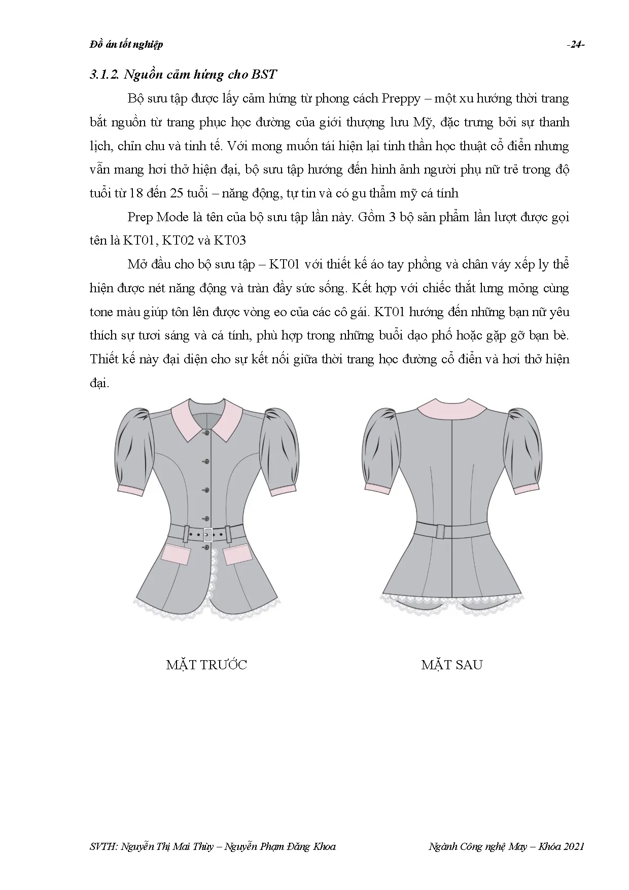 Đồ án tốt nghiệp - Thiết kế bộ sưu tập trang phục dạo phố lấy cảm hứng từ phong cách Preppy CNT 1 T - Trang 49