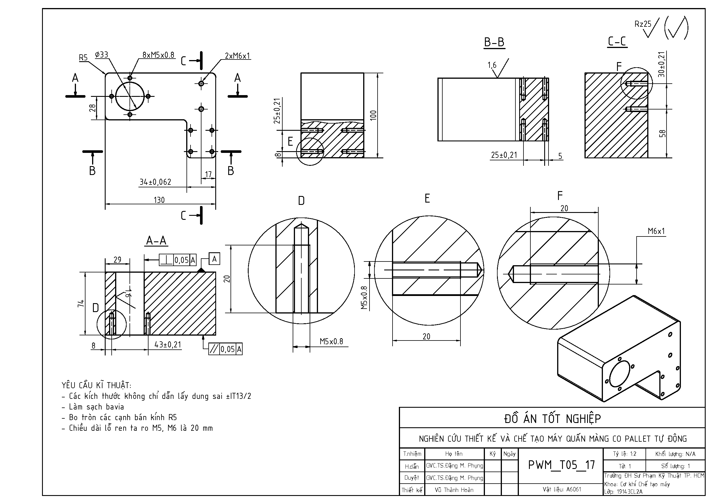 Đồ án tốt nghiệp - Nghiên cứu, thiết kế và chế tạo máy quấn màng Co Pallet tự động - Trang 146