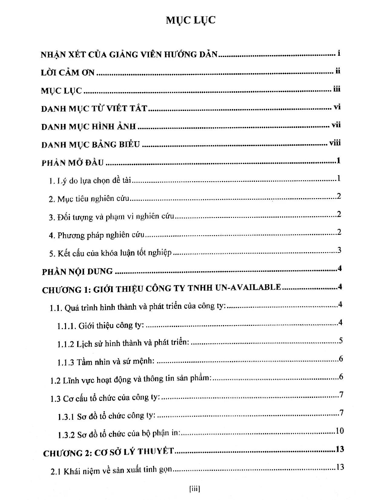 Đồ án tốt nghiệp - Áp dụng công cụ LEAN nhằm cắt giảm lãng phí tại phân xưởng in - Công ty TNHH U - Trang 4
