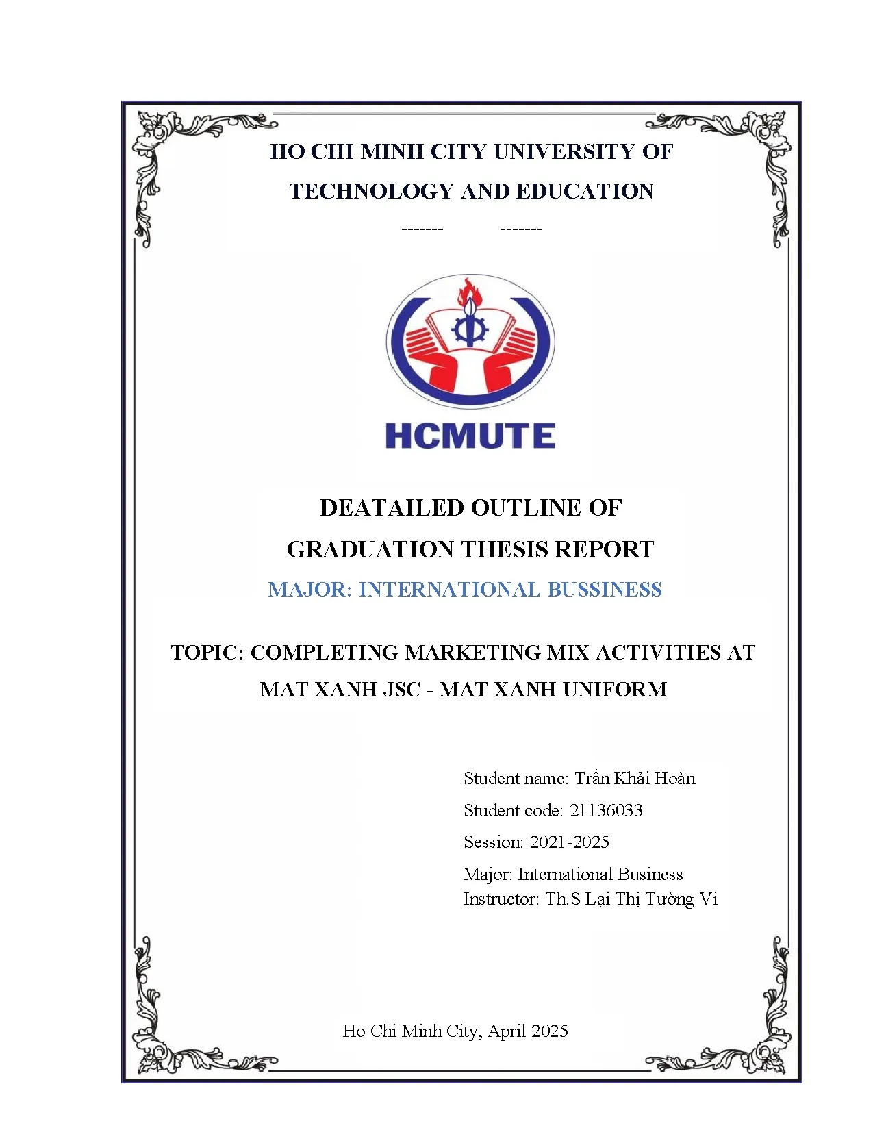 Đồ án tốt nghiệp - Completing marketing mix activities at Mat xanh JSC - Mat xanh uniform