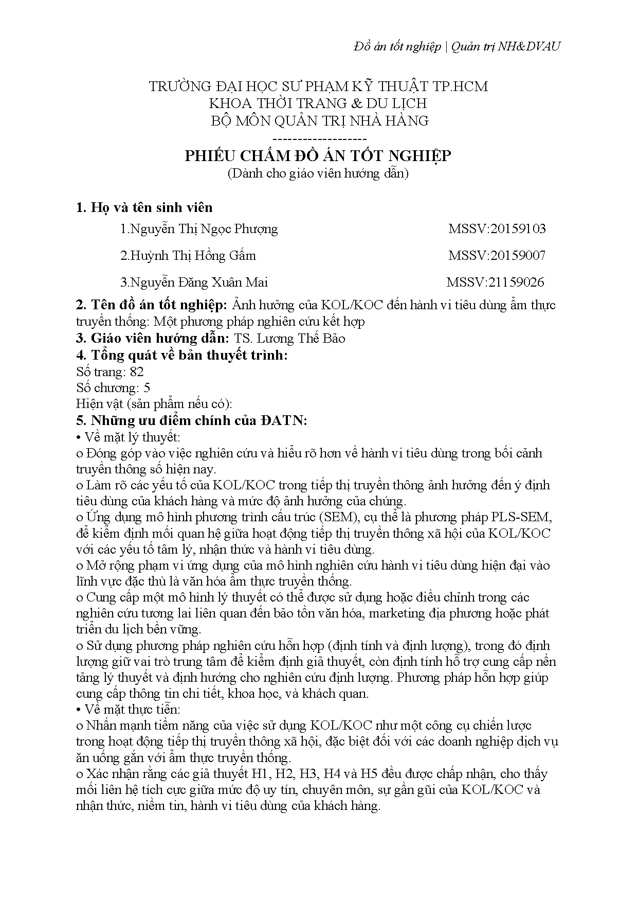 Đồ án tốt nghiệp - Ảnh hưởng của KOC/KOL đến hành vi tiêu dùng ẩm thực truyền thống: một NCPPHH - Trang 4