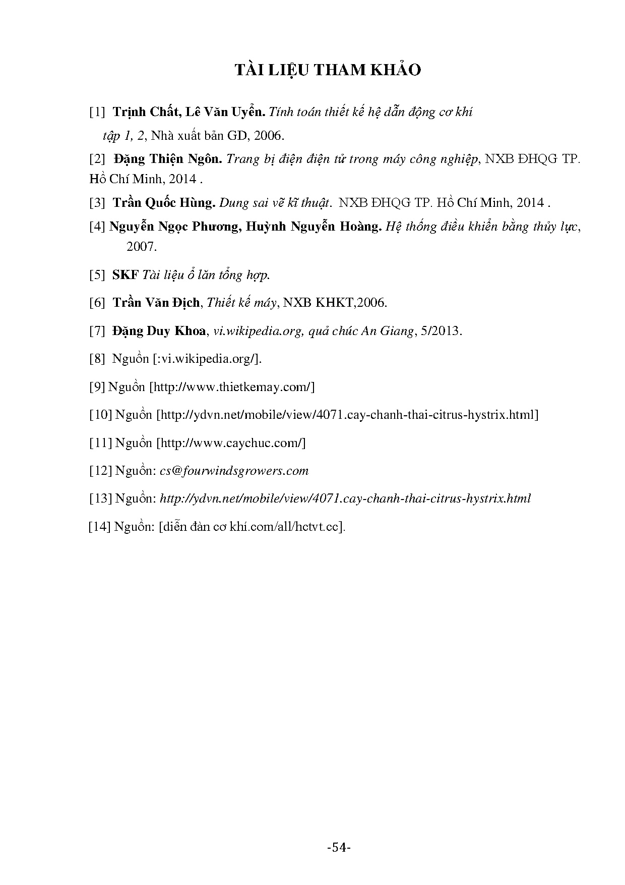 Đồ án tốt nghiệp - Thiết kế, chế tạo và khảo nghiệm máy ép nước quả Chúc - Trang 54