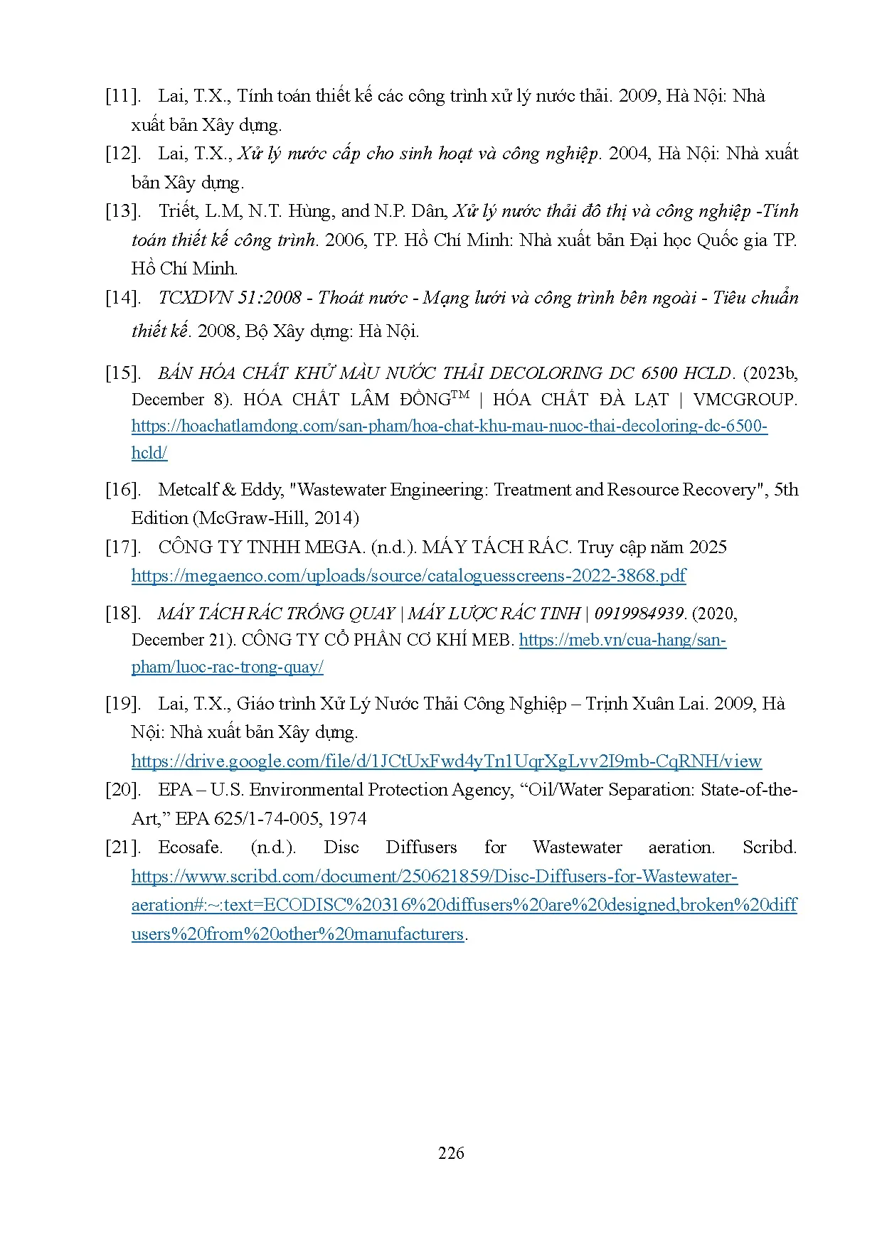 Đồ án tốt nghiệp - Thiết kế hệ thống xử lý nước thải tập trung Module 1 CPKDMVCNHT - KKTTCBTNCS 5 Đ - Trang 253