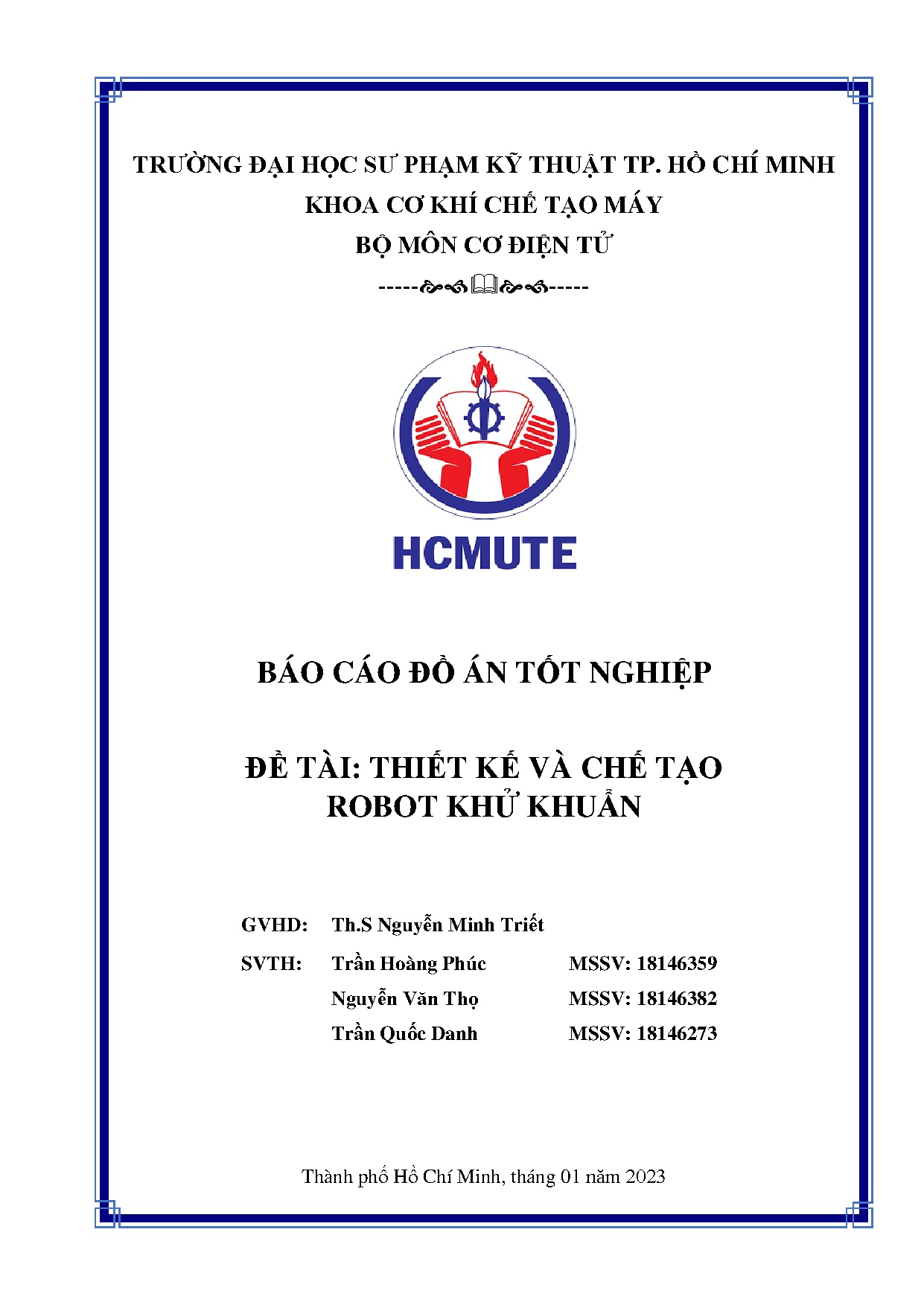 Đồ án tốt nghiệp - Thiết kế và chế tạo robot khử khuẩn