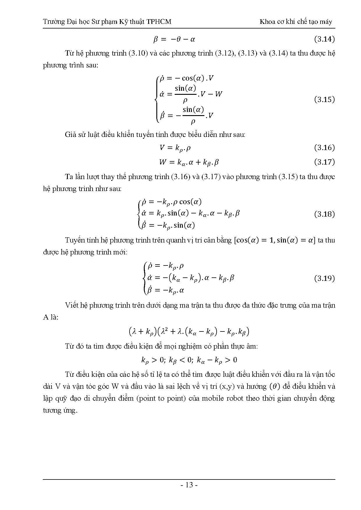 Đồ án tốt nghiệp - Nghiên cứu bài toán hoạch định quỹ đạo cho mobile robot - Trang 29